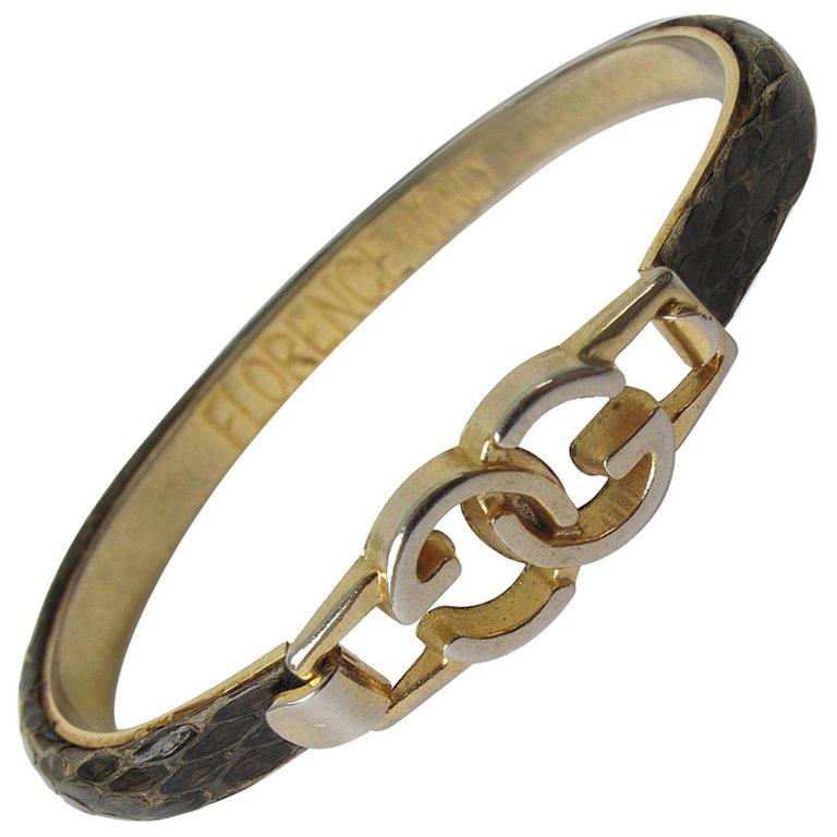 vintage gucci snakeskin bracelet