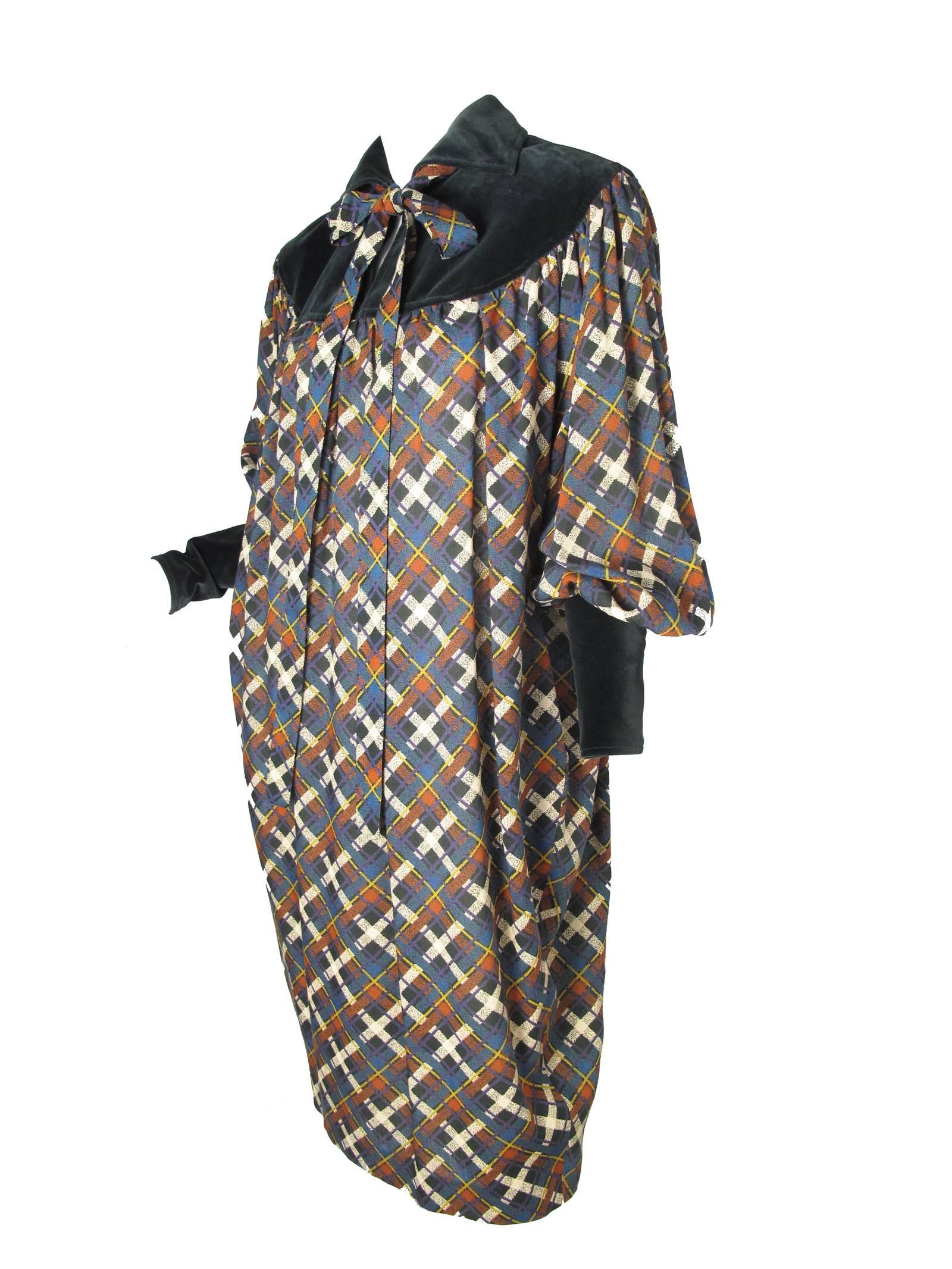 Gray 1981 Yves Saint Laurent Sack Dress