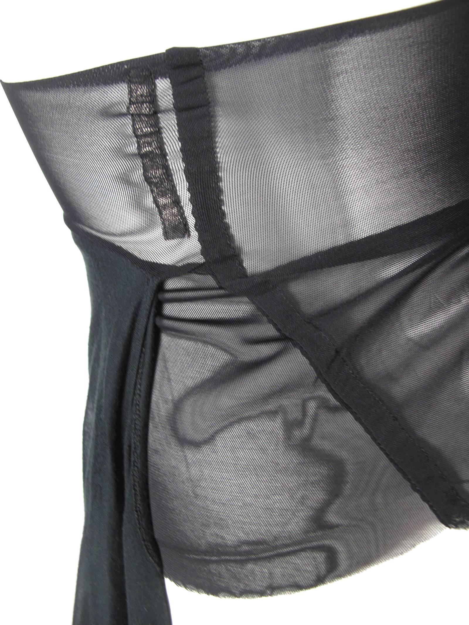 Rick Owens Fishnet Asymmetrical Top 2