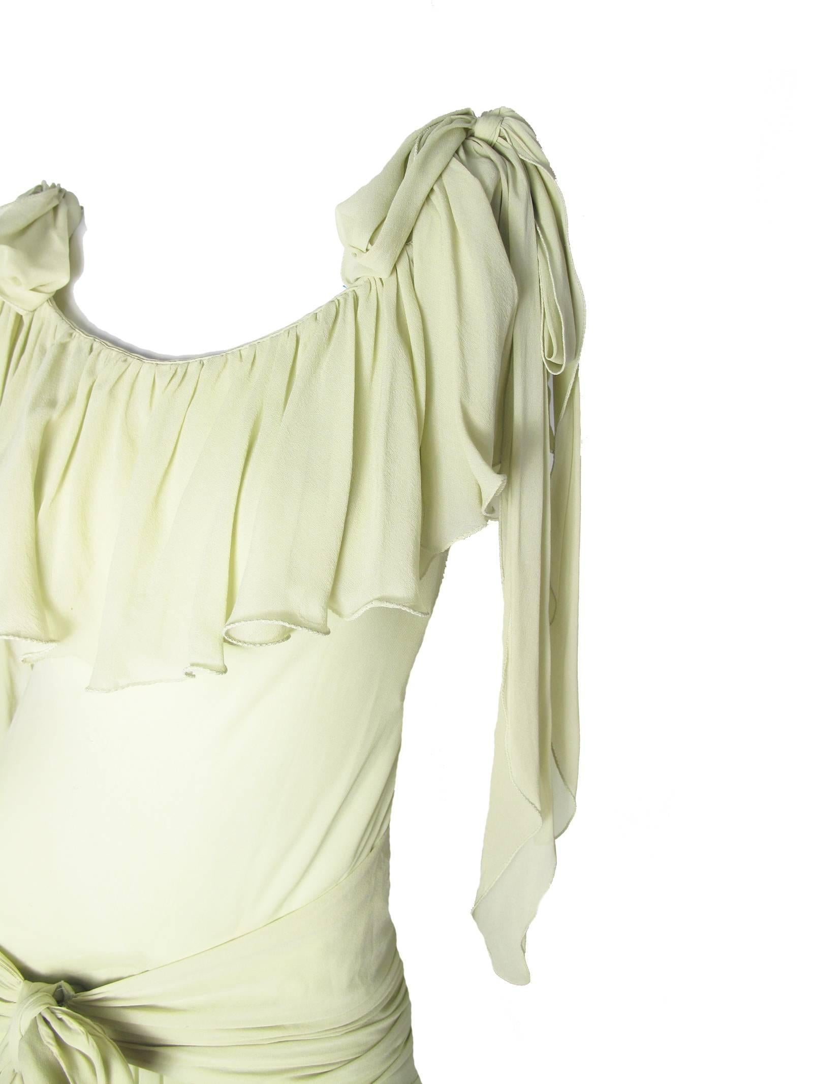 Women's Moschino Couture Silk Chiffon Dress with Bows