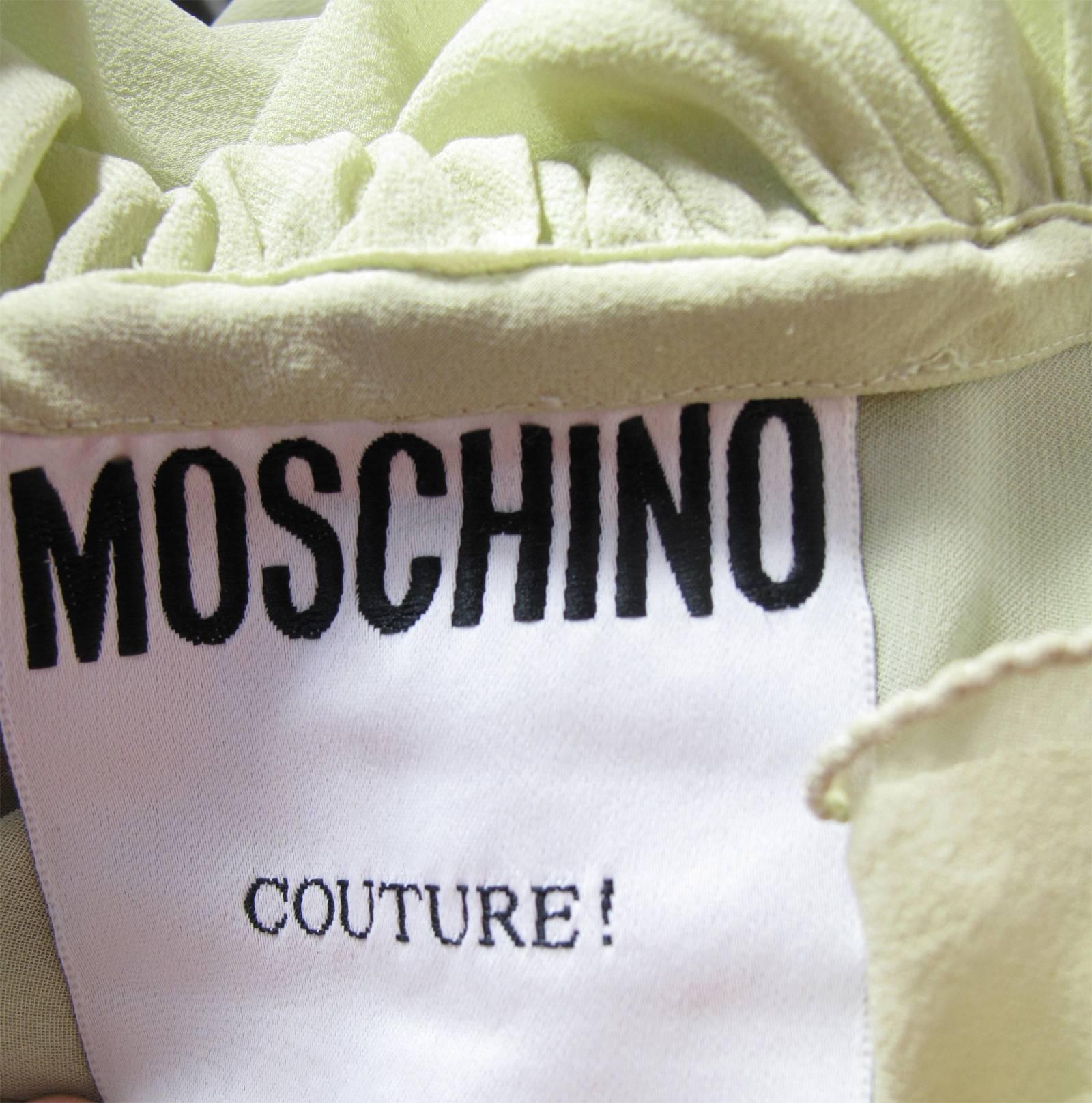 Moschino Couture Silk Chiffon Dress with Bows 2