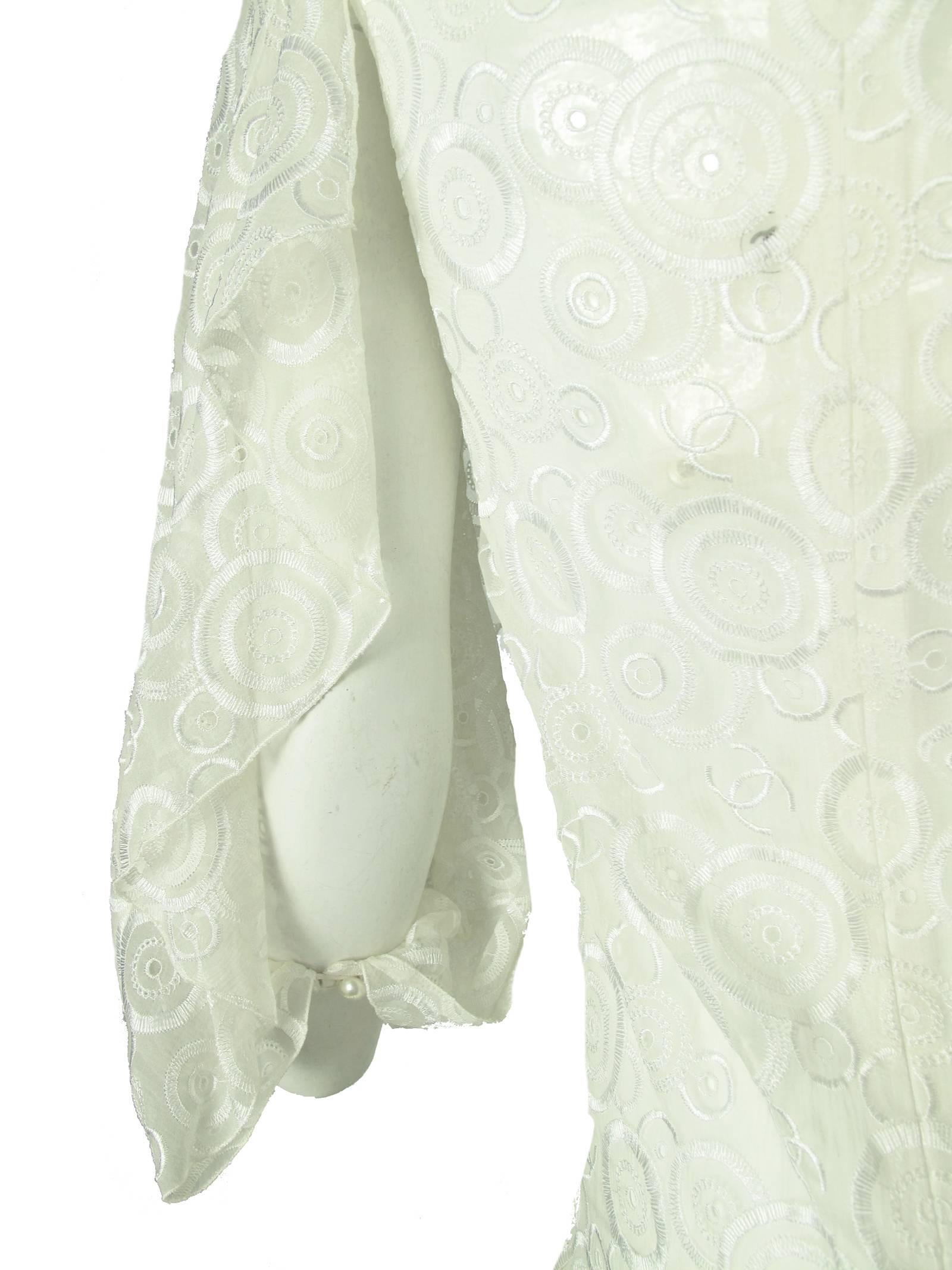 2001 Chanel White Lace Dress with 