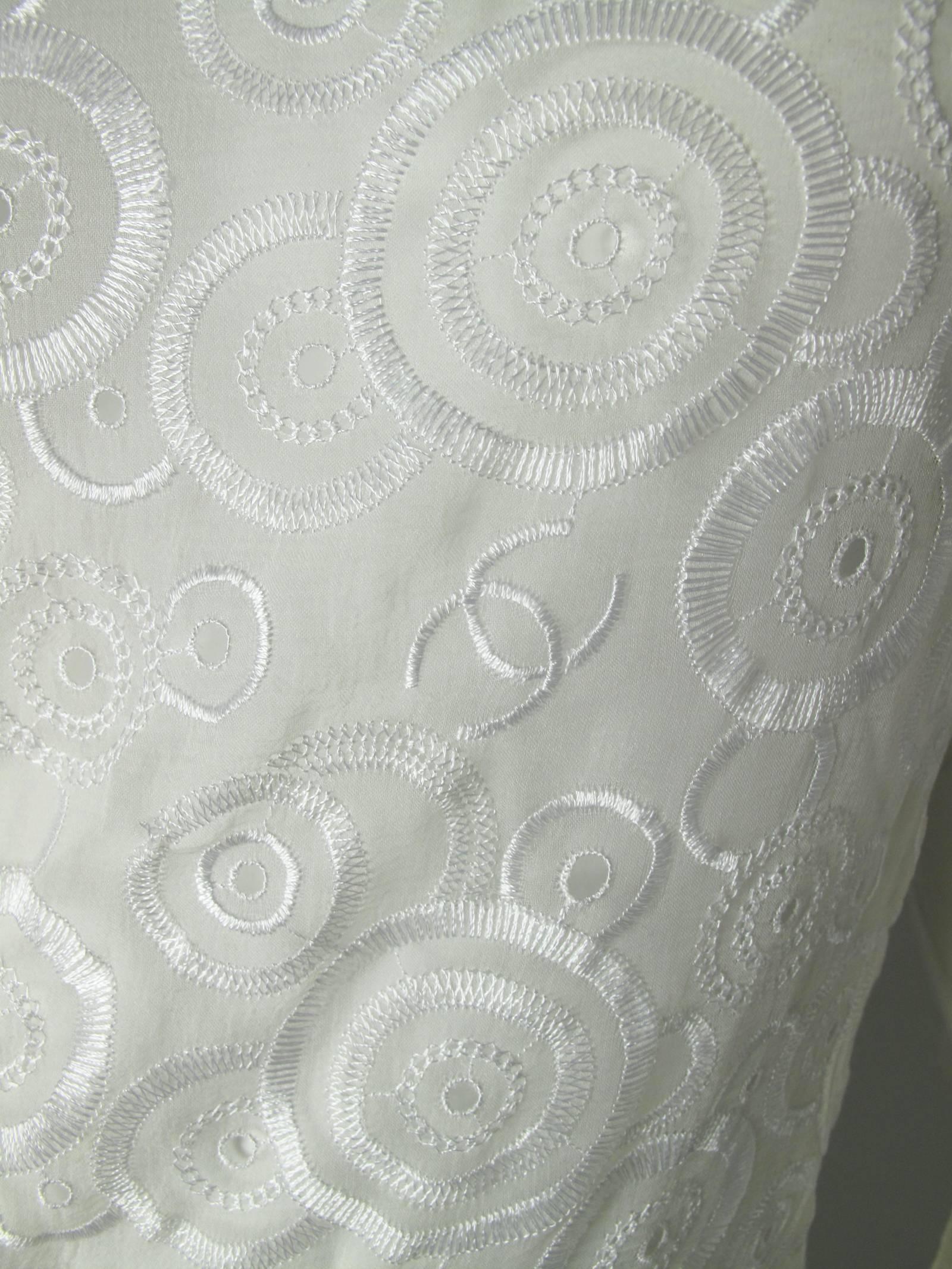 2001 Chanel White Lace Dress with 