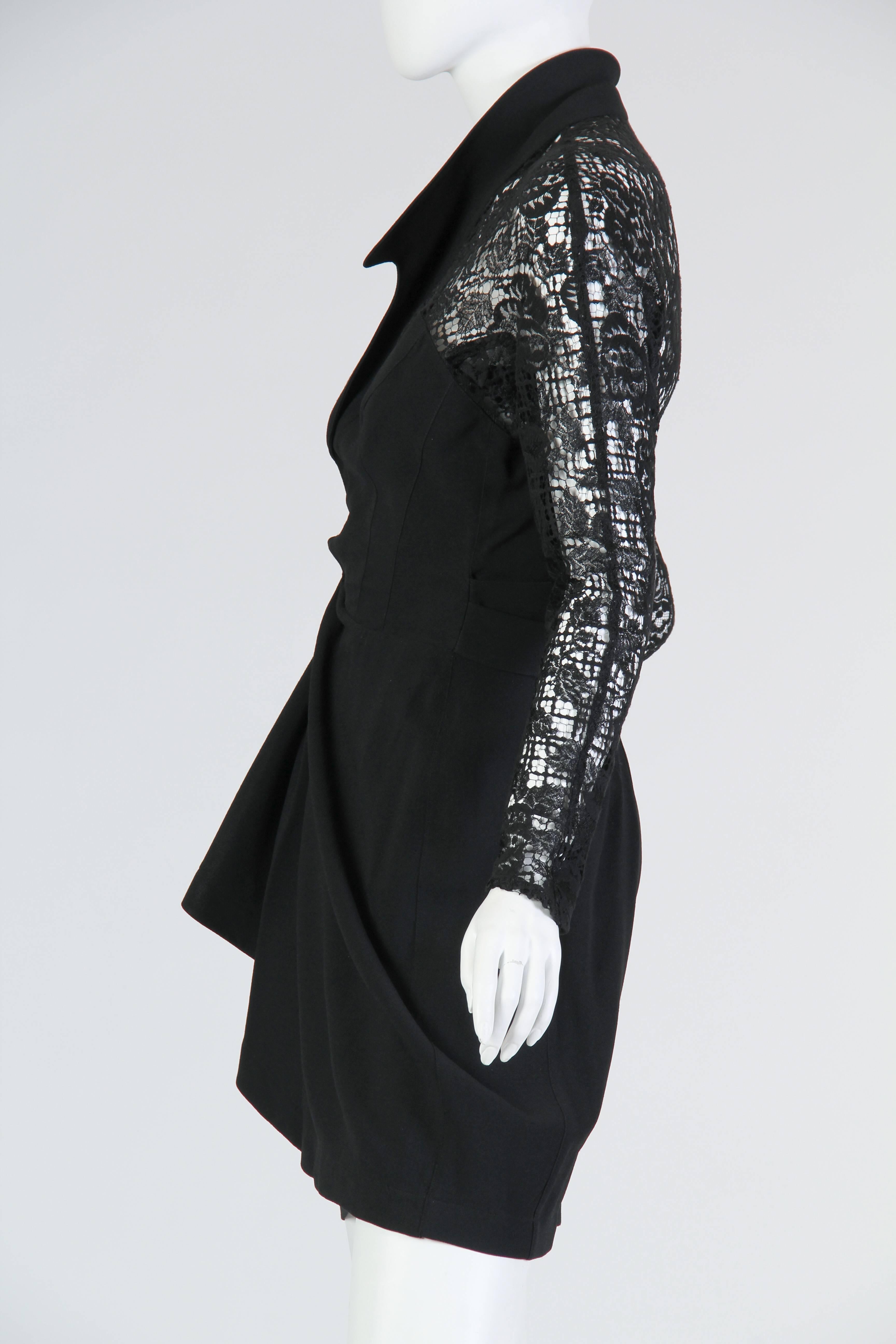Women's or Men's Thierry Mugler Asymetrical Lace Dress