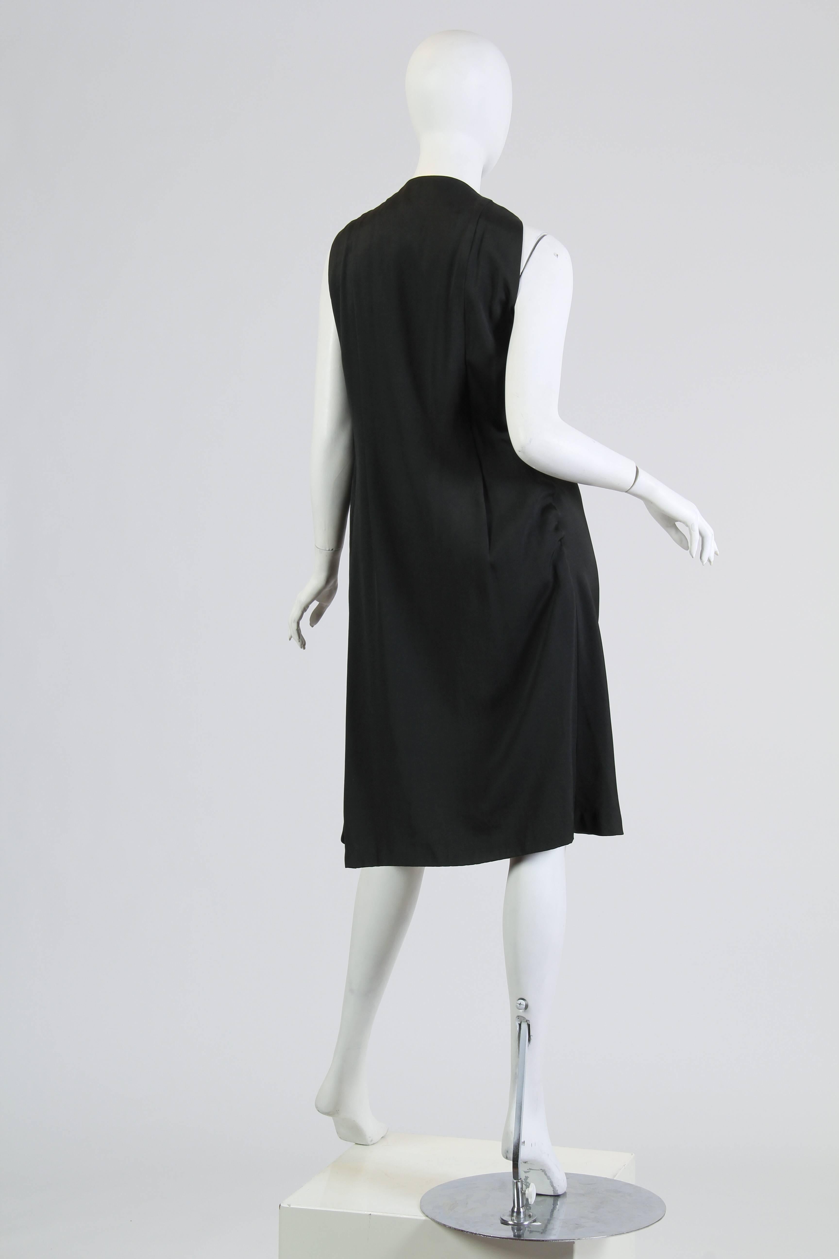 Black Very Unique Avant Guarde Pauline Trigere Dress