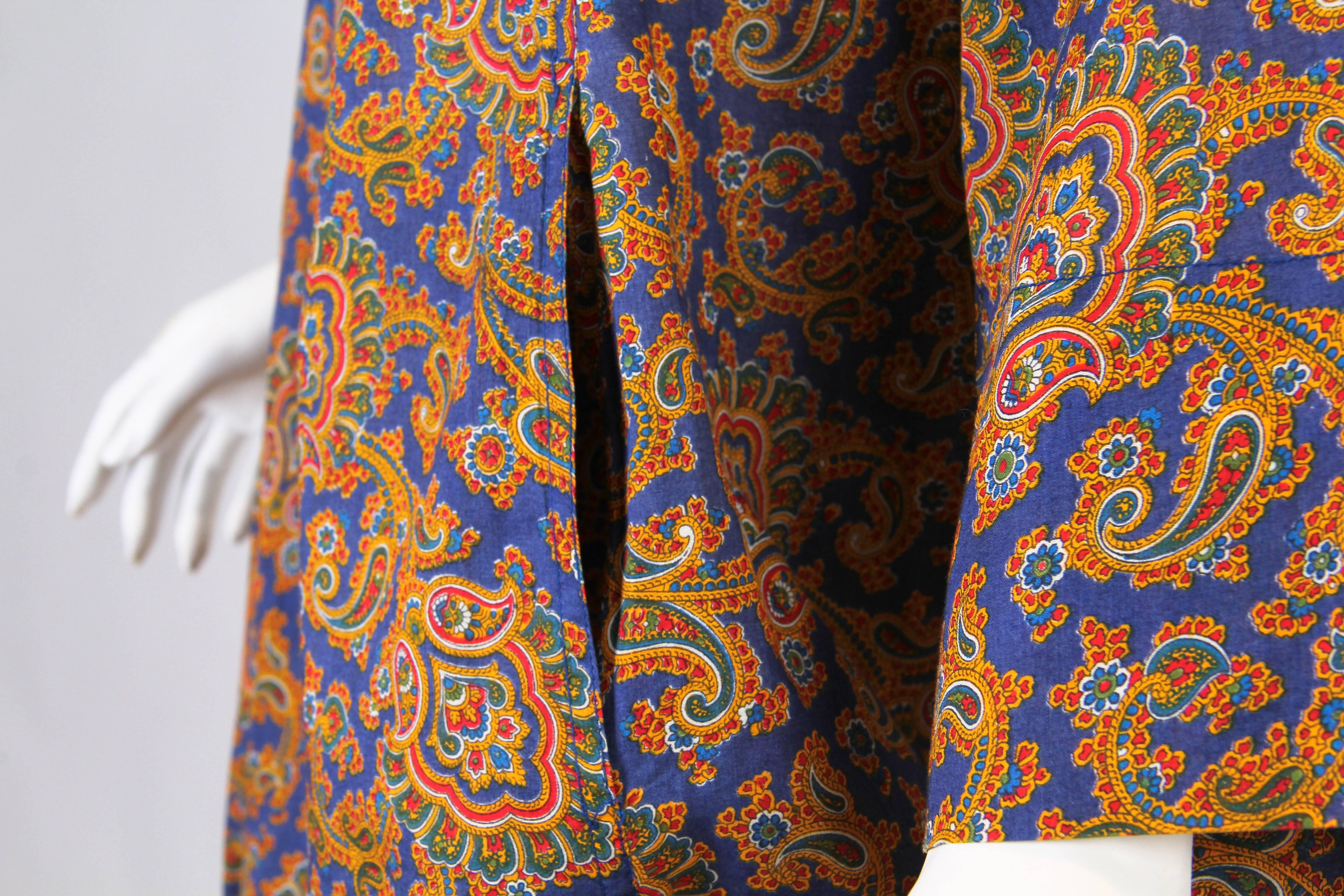 Early Yves Saint Laurent Cotton Kaftan Dress 3