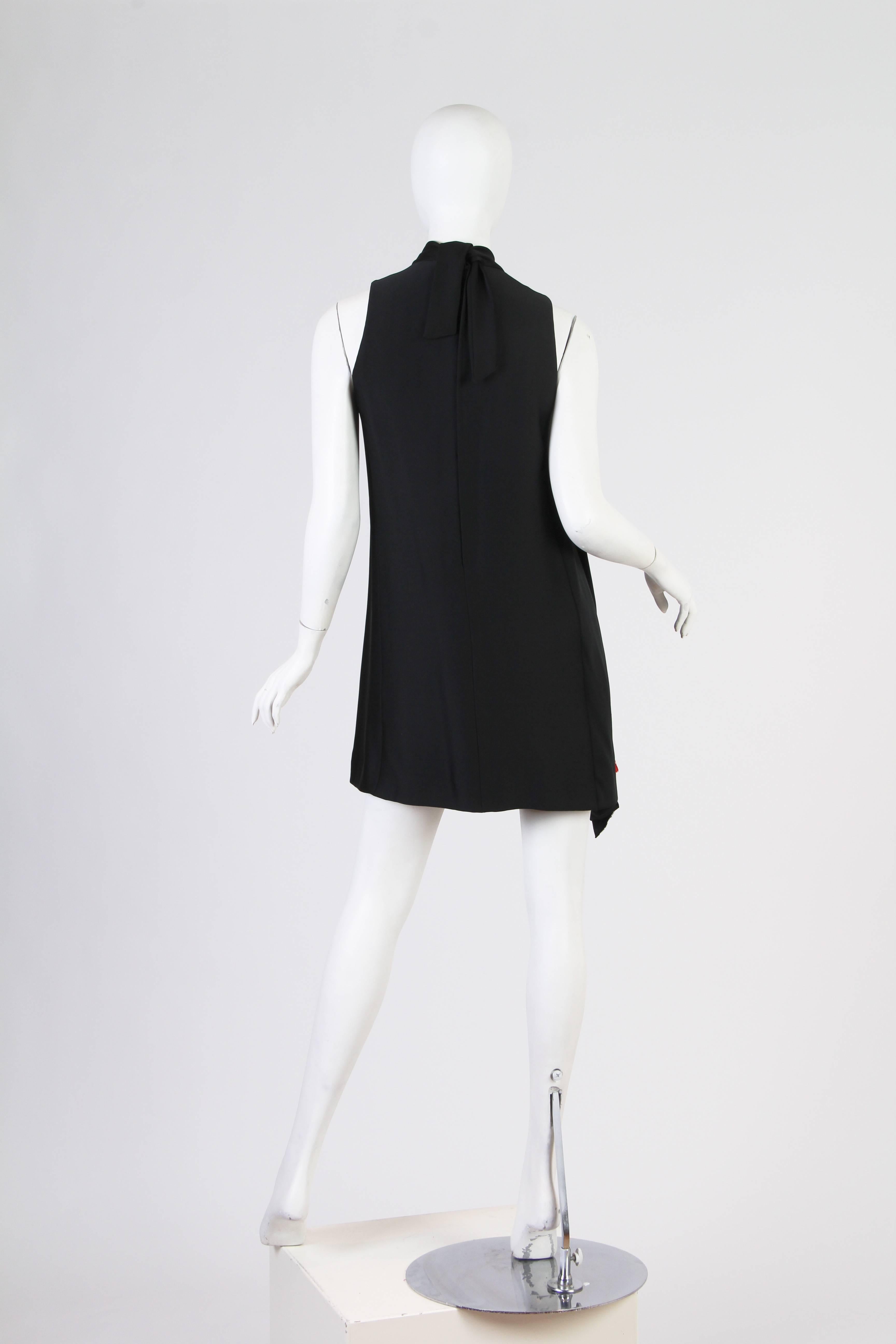 1960s Asymmetrically Draped Mod Couture Dress from Pierre Cardin 1