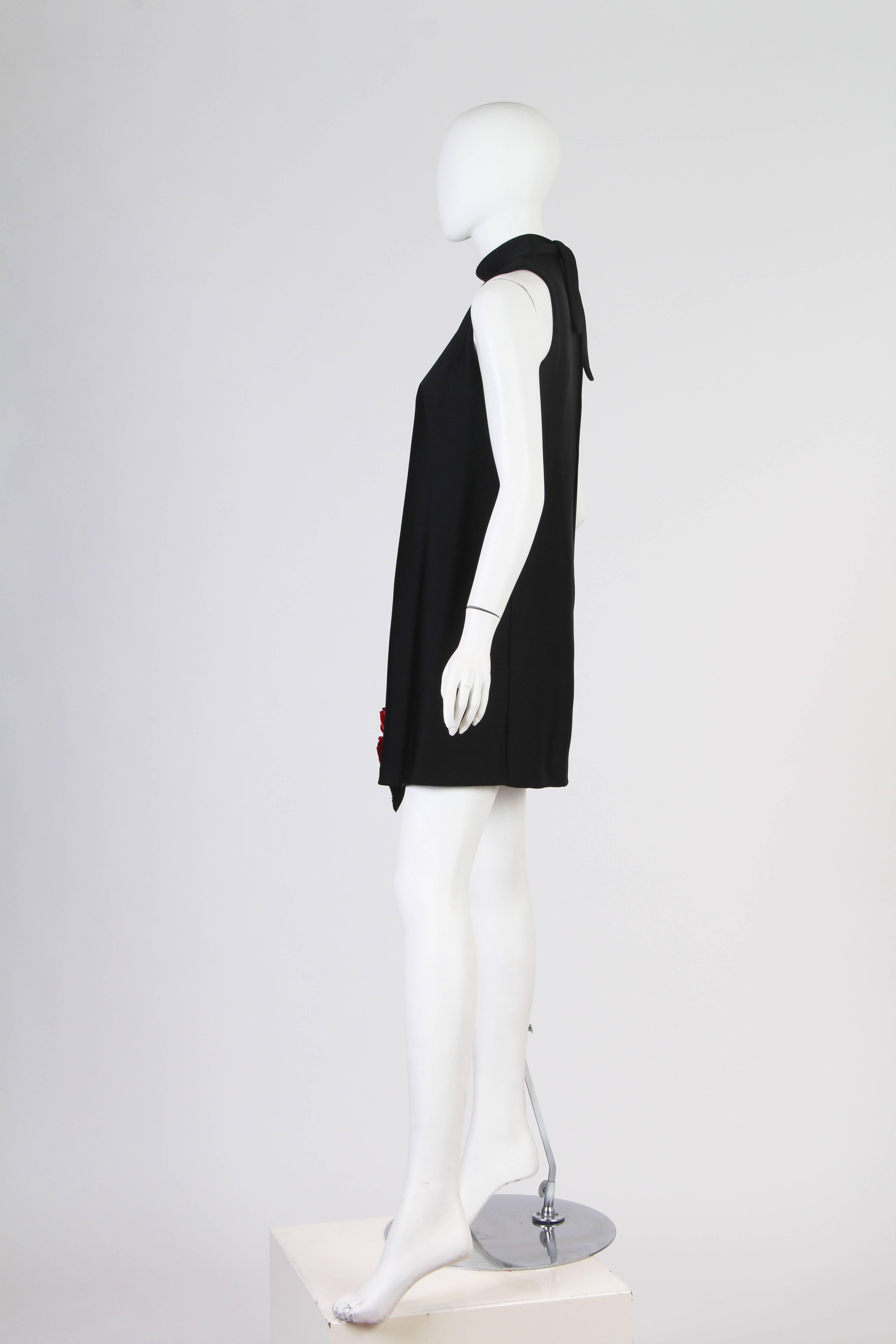 Women's 1960s Asymmetrically Draped Mod Couture Dress from Pierre Cardin