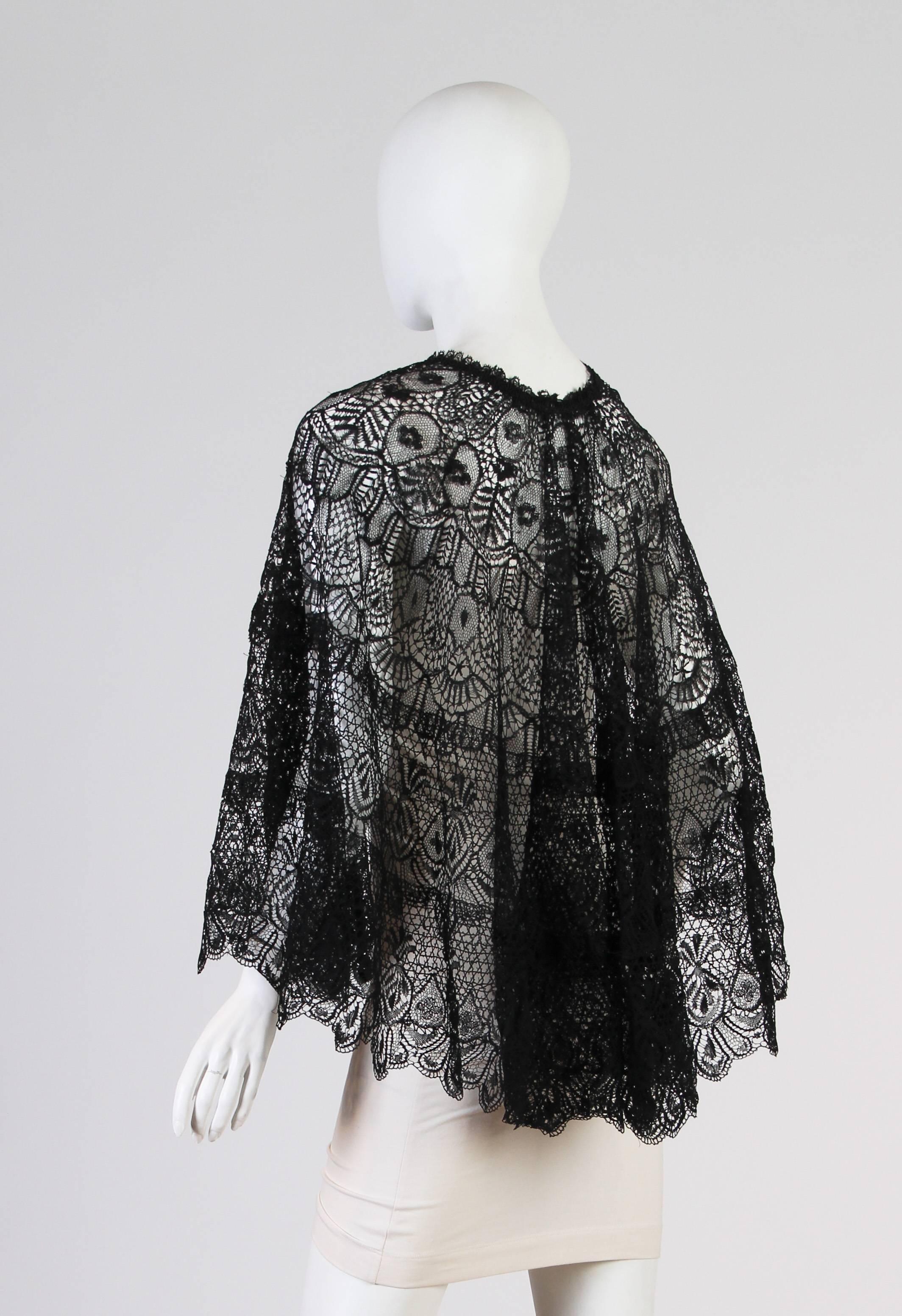 Women's or Men's Victorian French Lace Cape