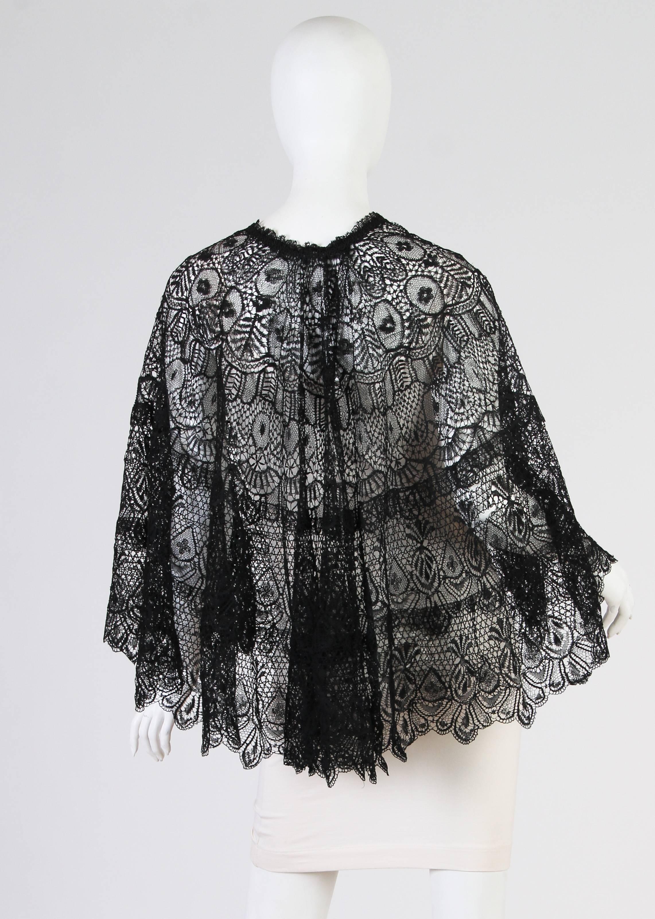 Victorian French Lace Cape at 1stDibs