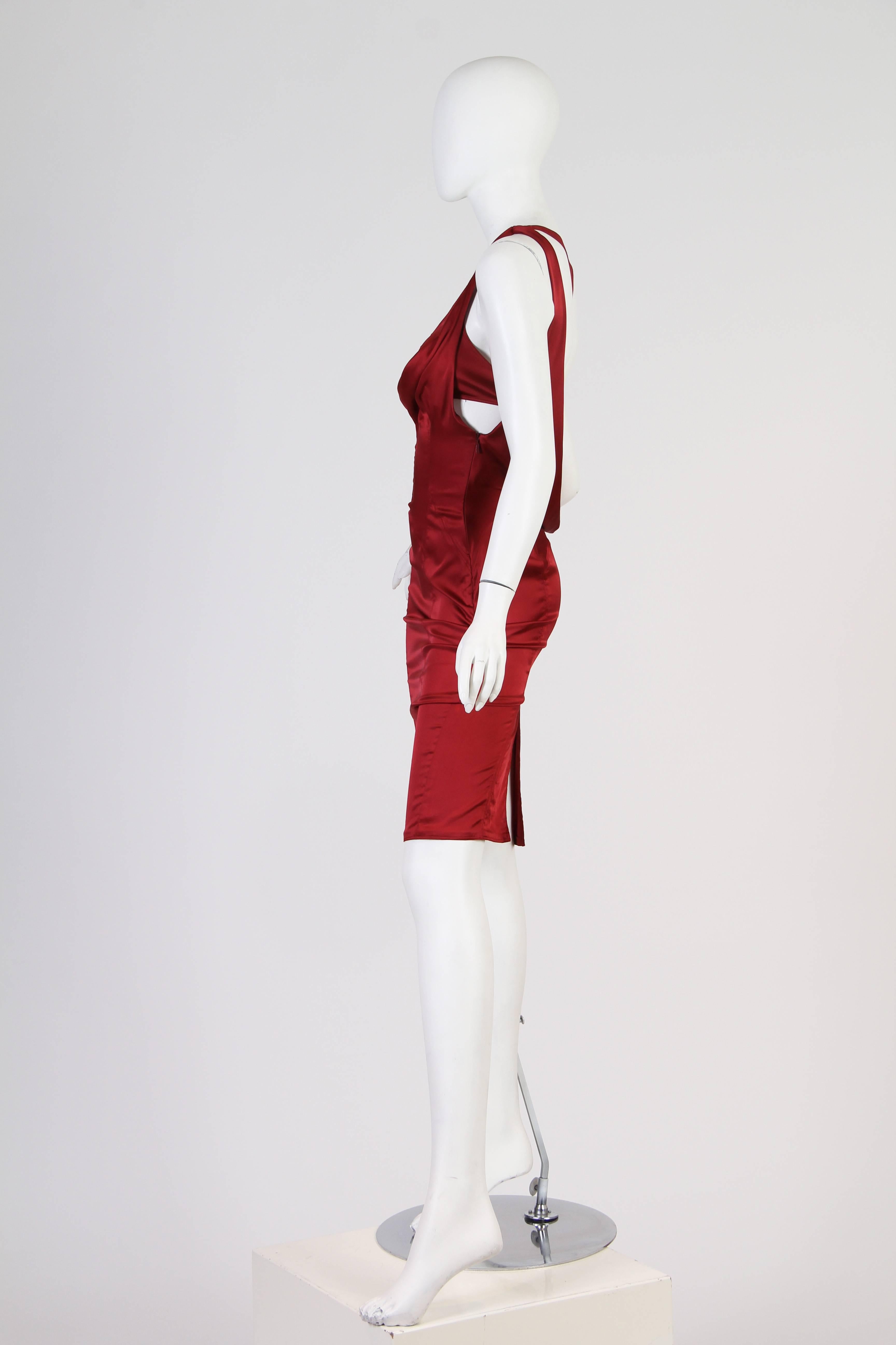 Red Tom Ford Gucci Runway Dress and Corset