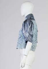 Thierry Mugler Lace and Metallic Top