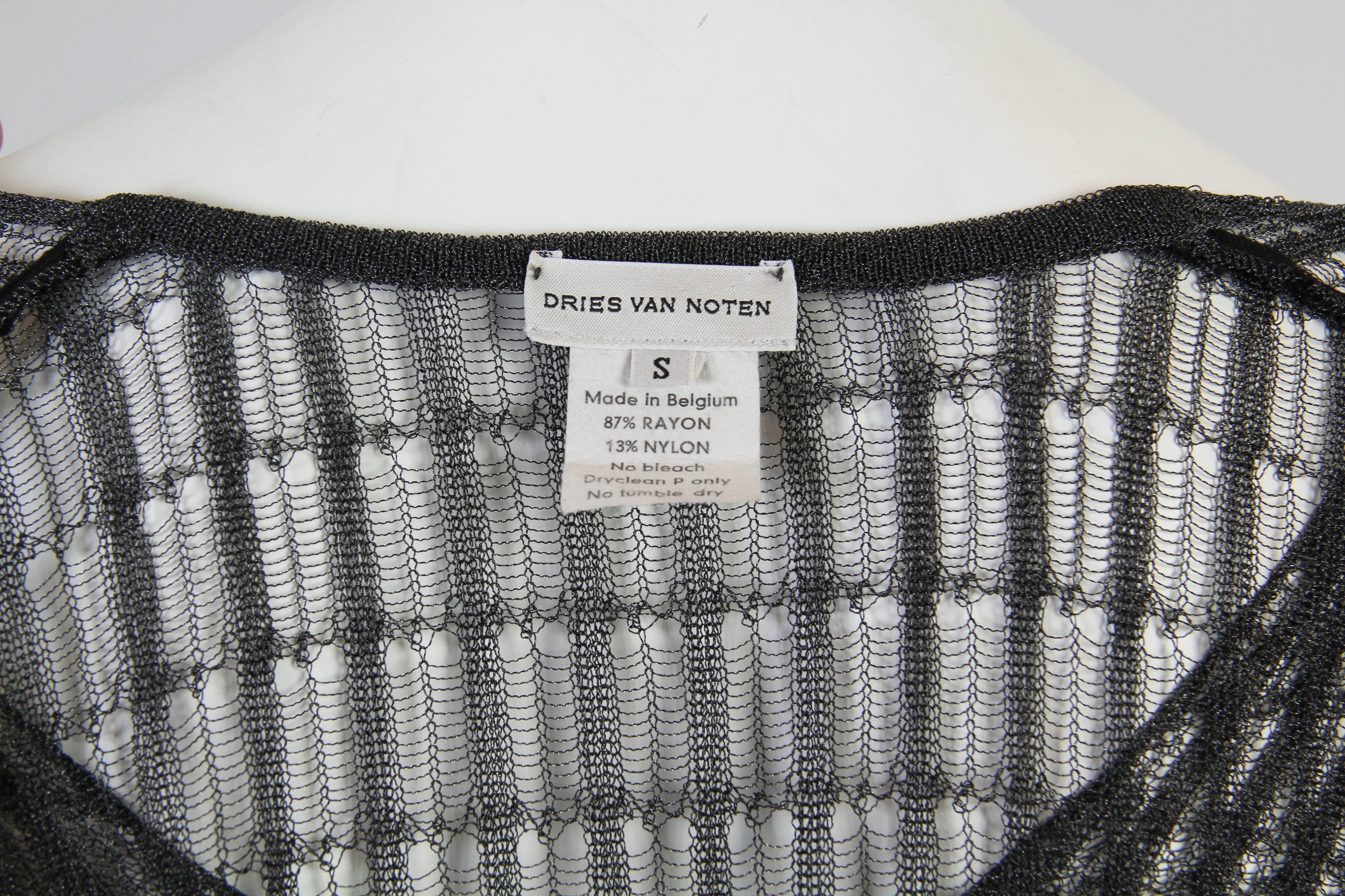 1990s Dries Van Noten Metallic Knit Sweater Dress 3