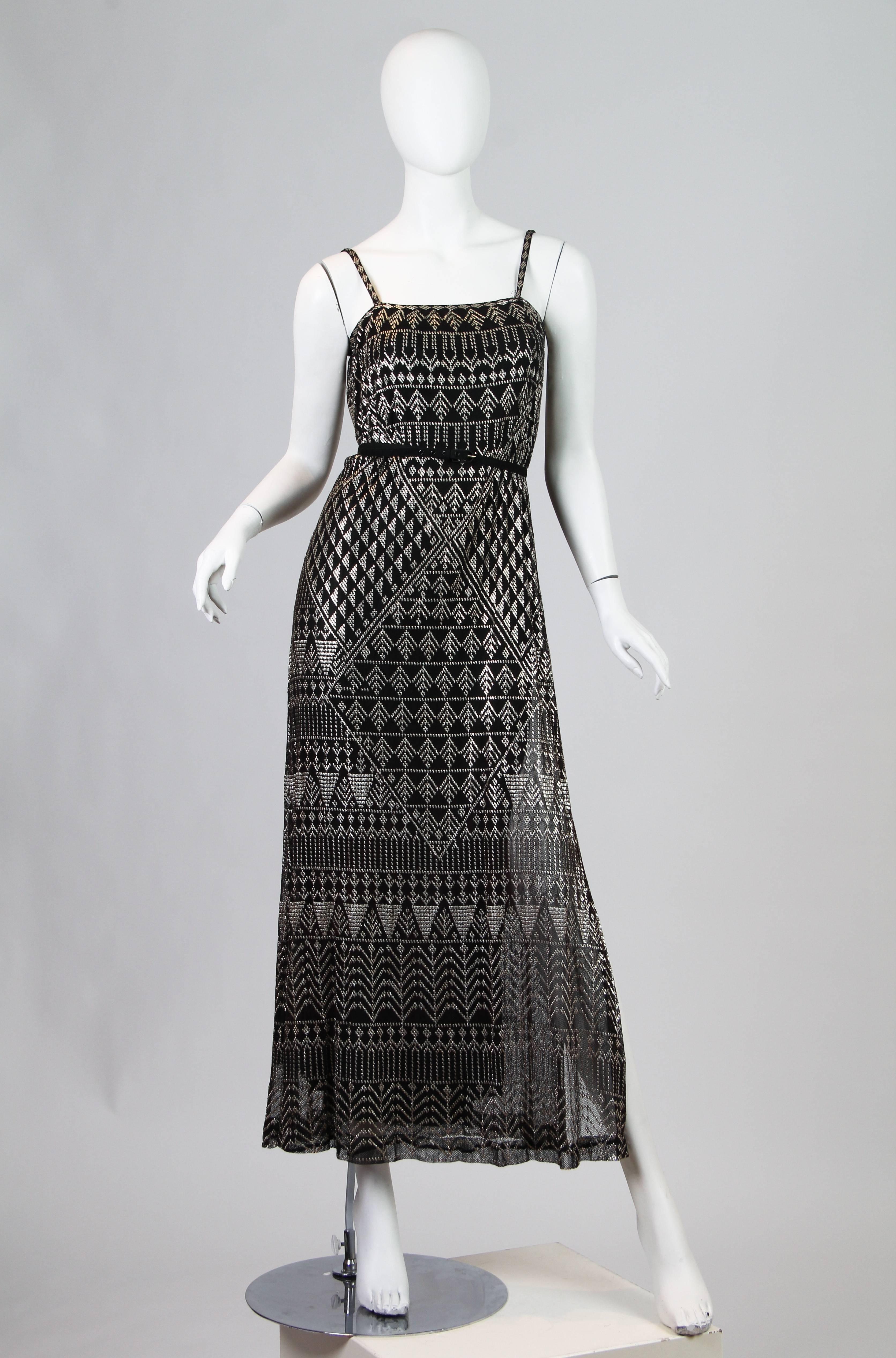 ArtDeco Egyptian Assuit Gown with rayon lining