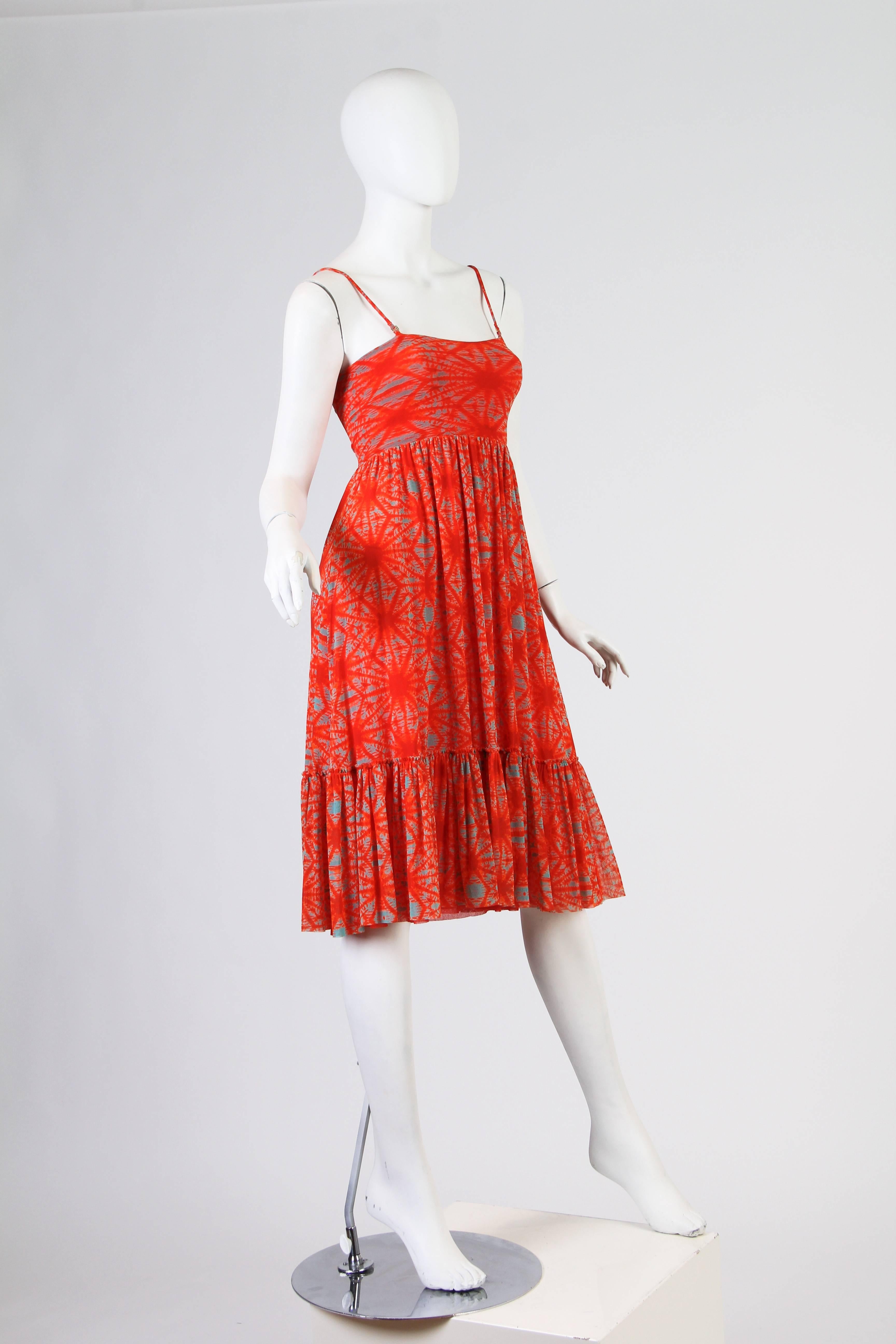 Red Jean Paul Gaultier The-Dye Mesh Dress