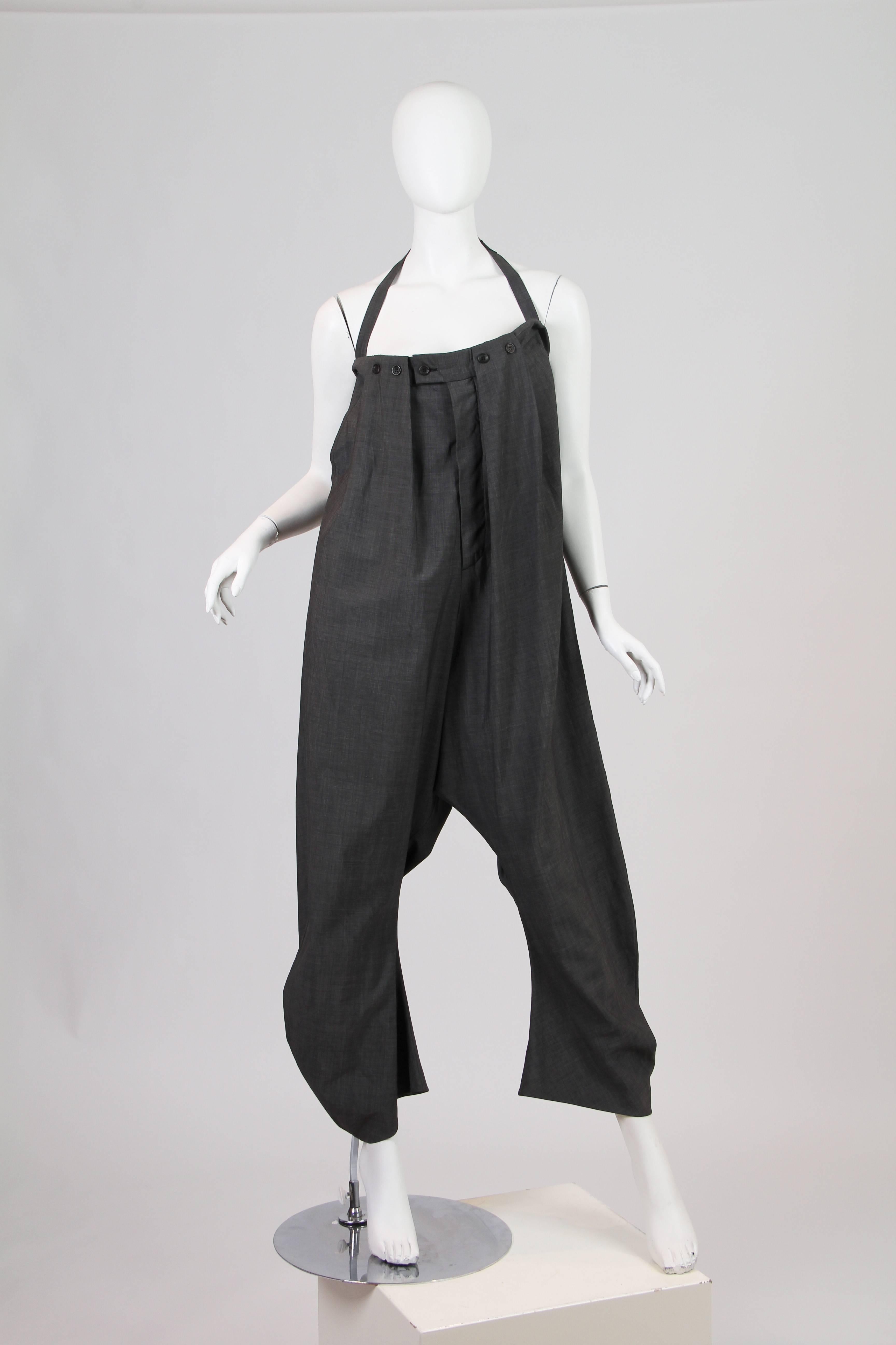 Black John Galliano Trousers which double as a Jumpsuit