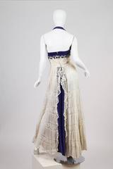 1930s Full White Lace Gown with Beading