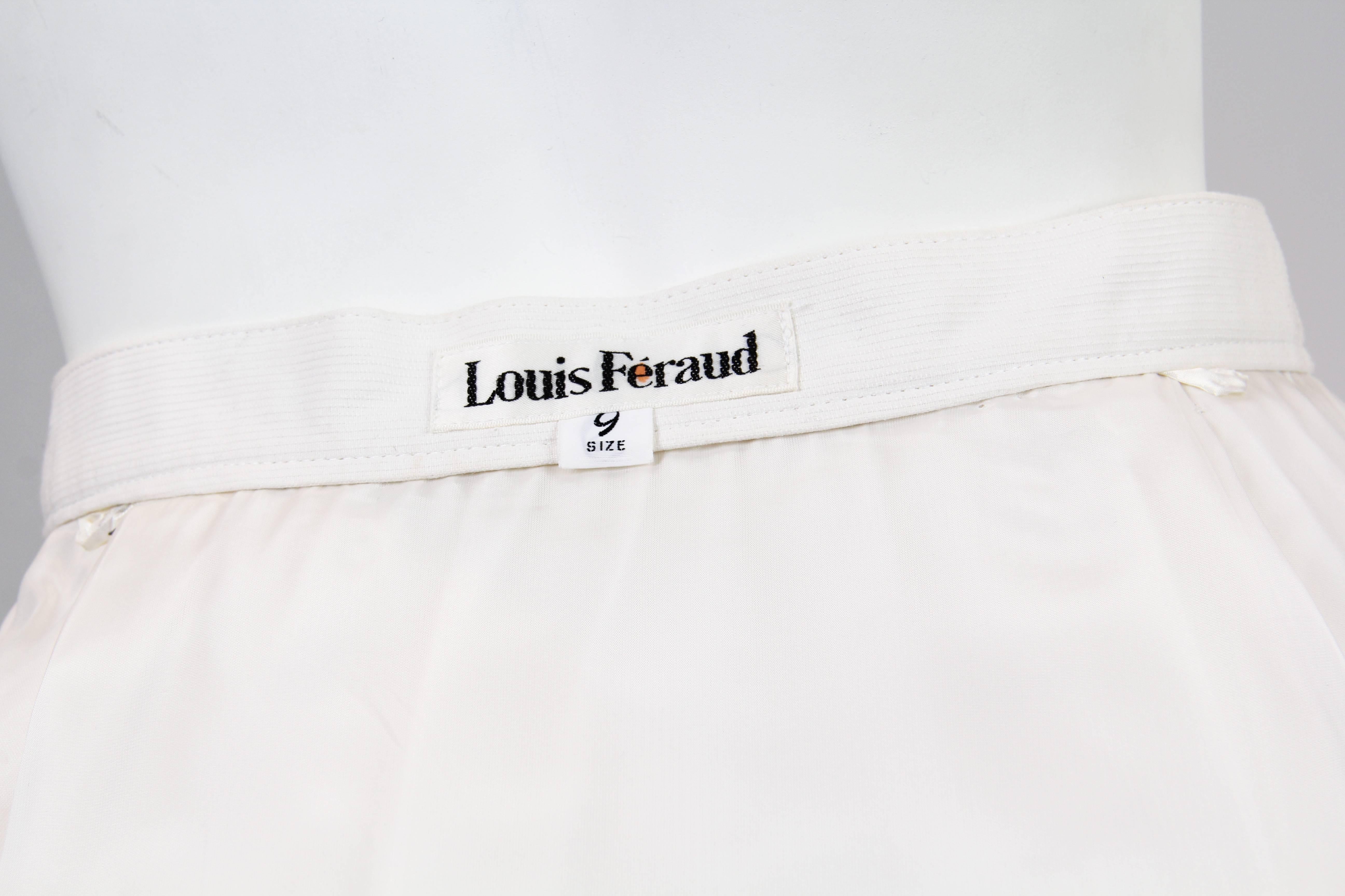 Interestingly Detailed Louis Féraud Cotton Skirt 4