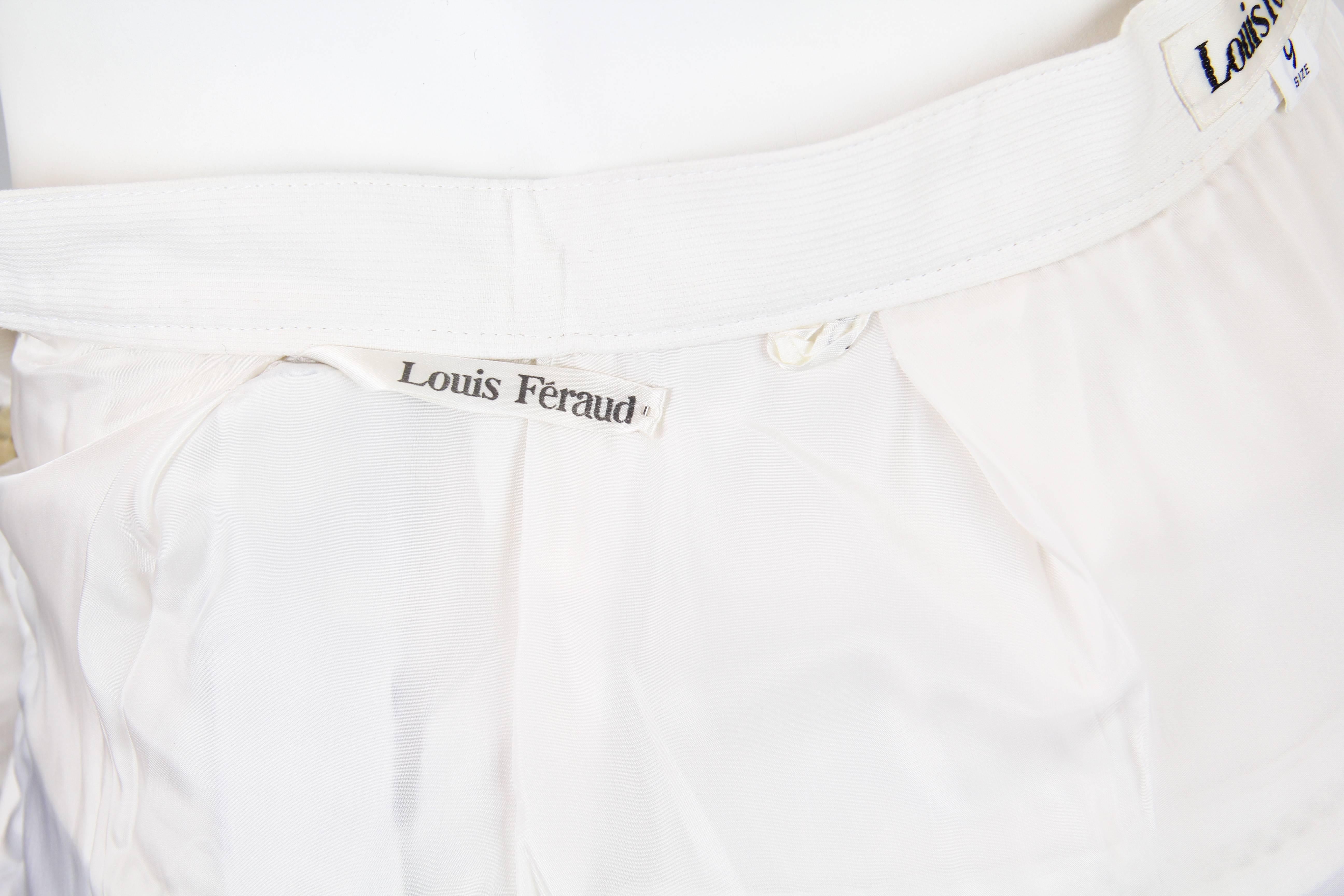 Interestingly Detailed Louis Féraud Cotton Skirt 5