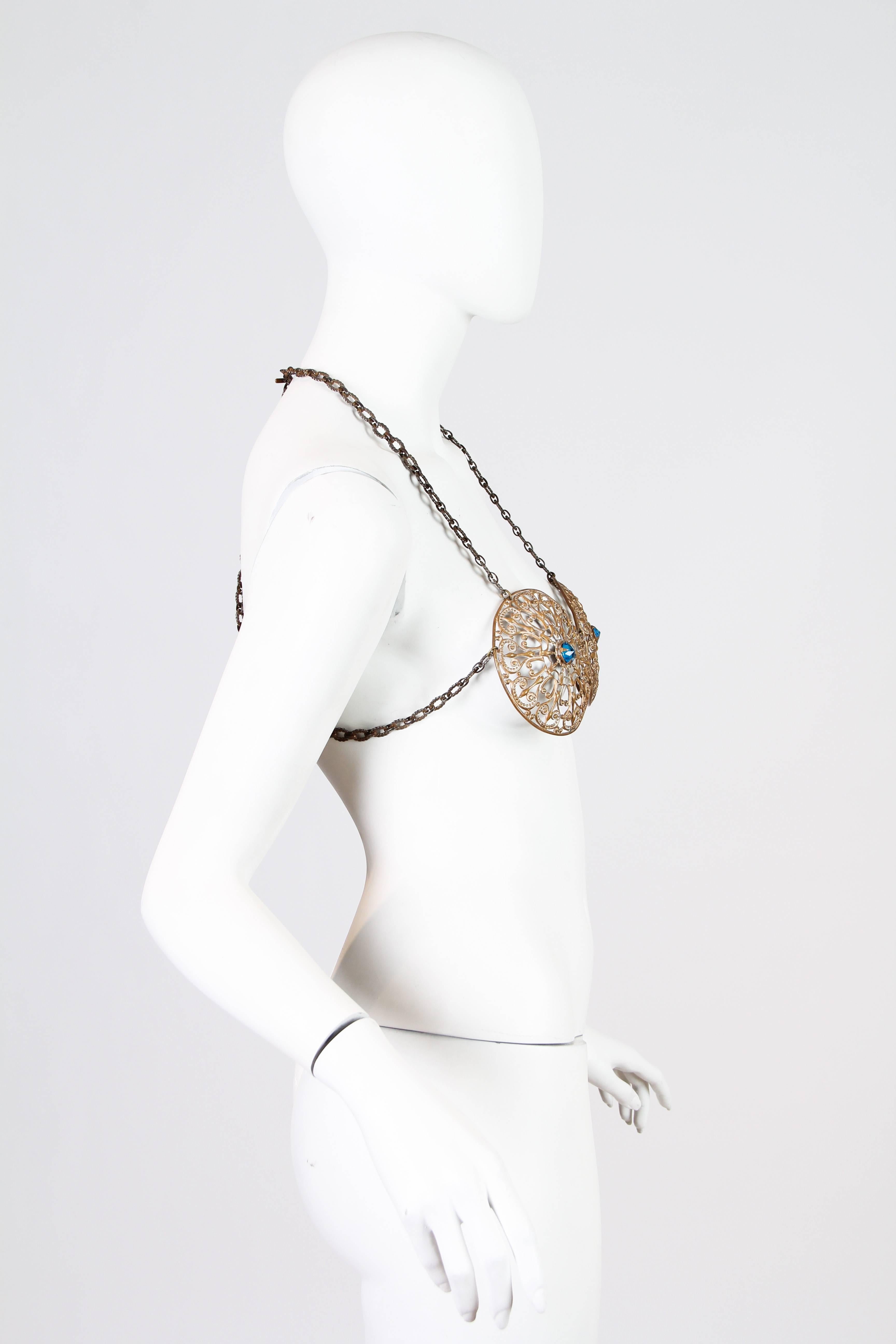 Edwardian Era Theatrical Chain Bra In Excellent Condition In New York, NY