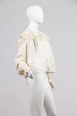 Victorian Silk Blouse with Pictorial Chinese Jacquard Silk