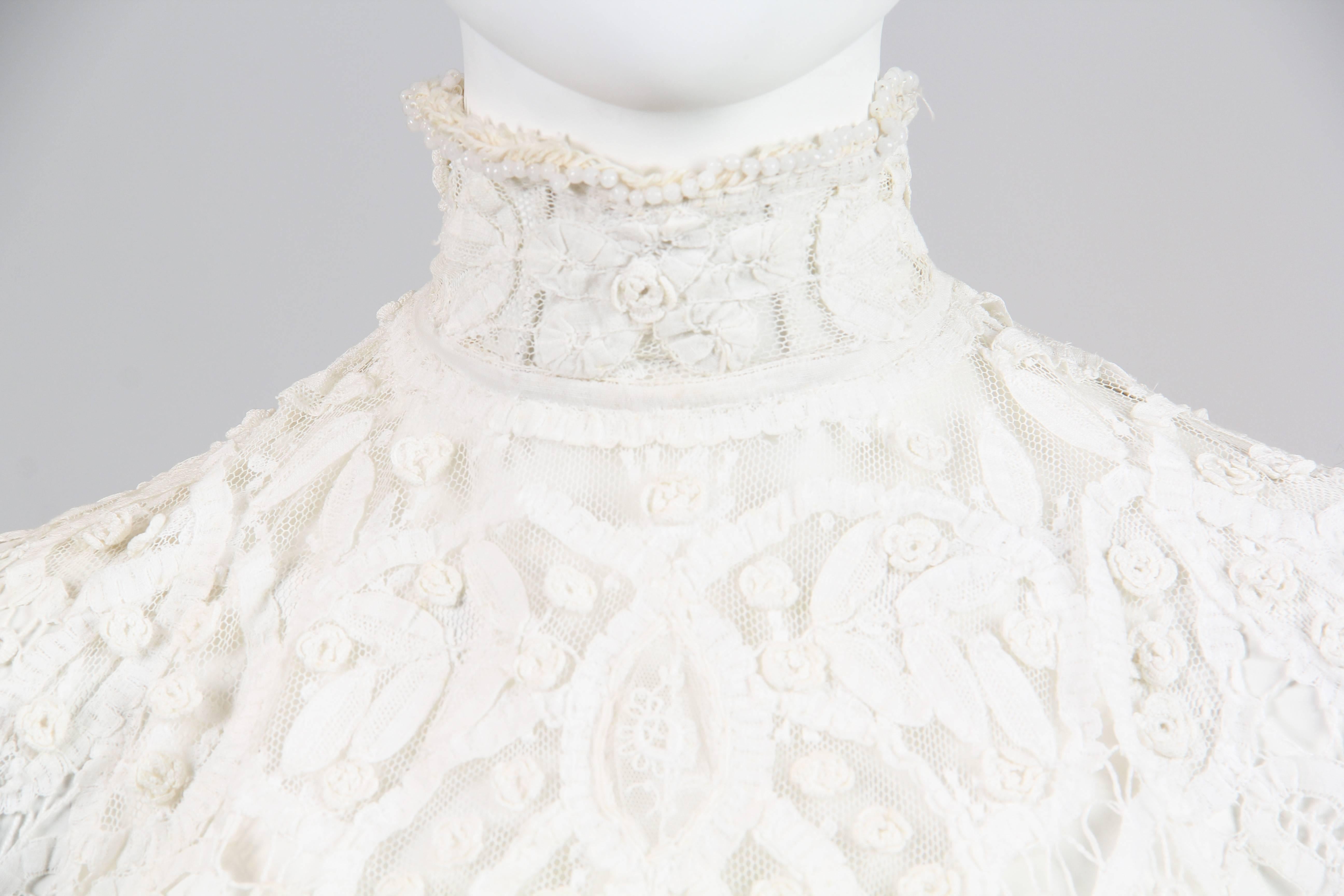 1890s Victorian Handmade Lace Blouse 1