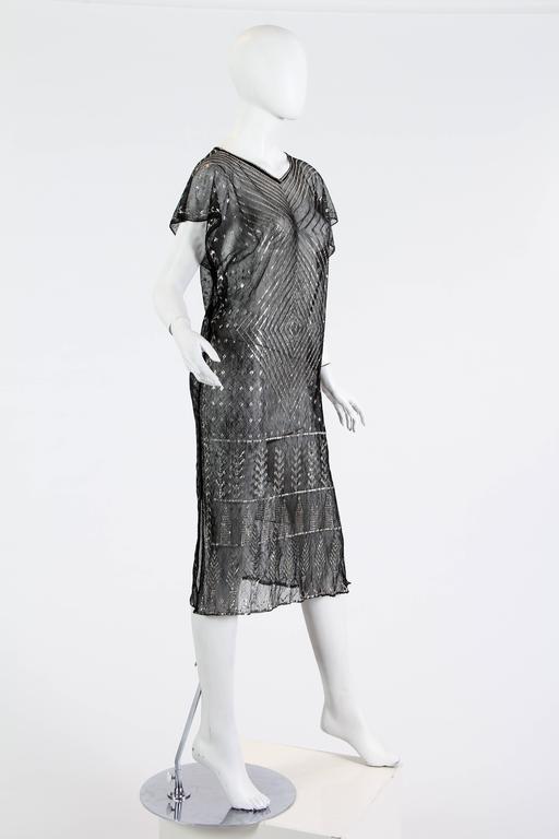 1920s Egyptian Assuit Metal and Cotton Net Dress at 1stDibs