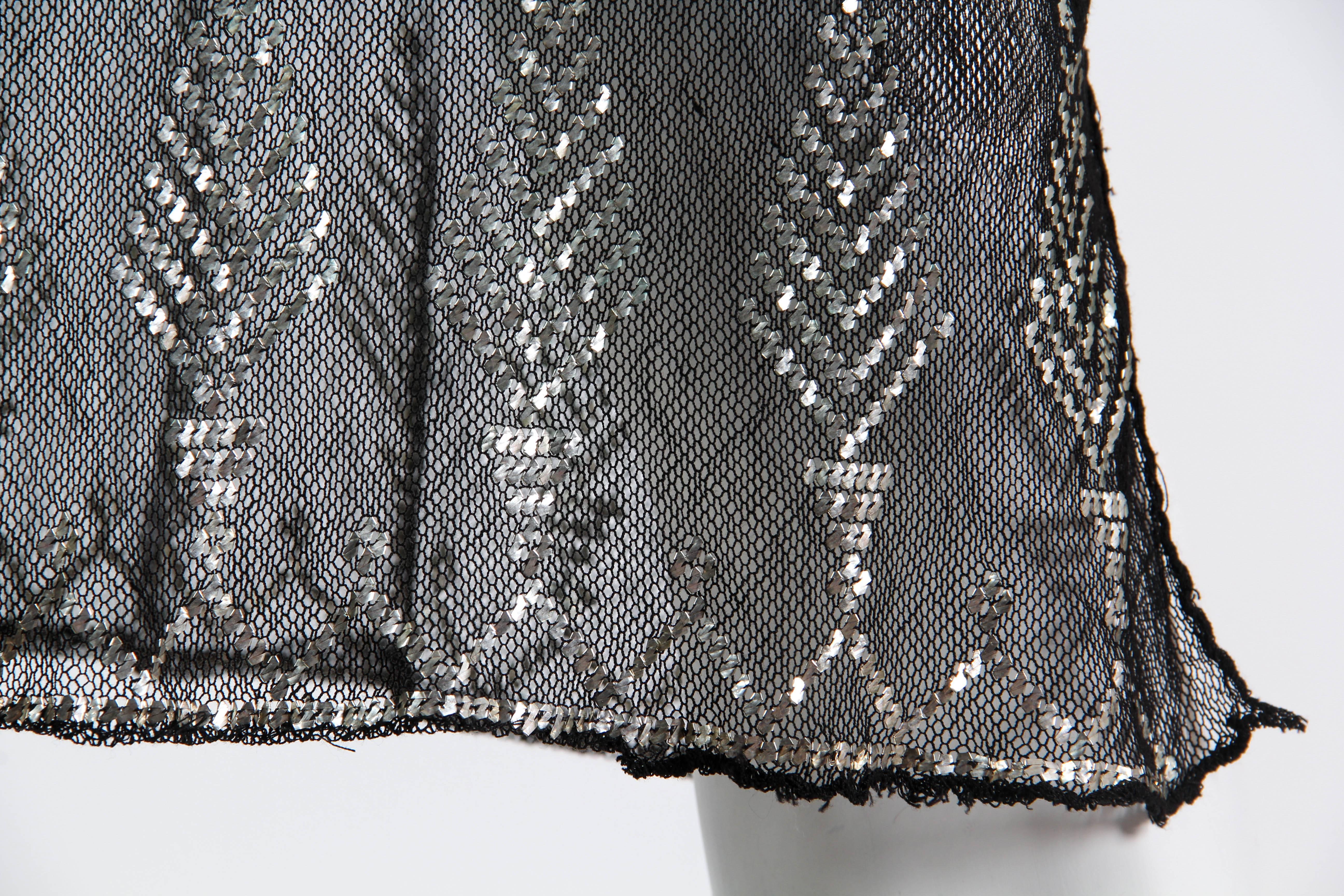 1920s Egyptian Assuit Metal and Cotton Net Dress 1
