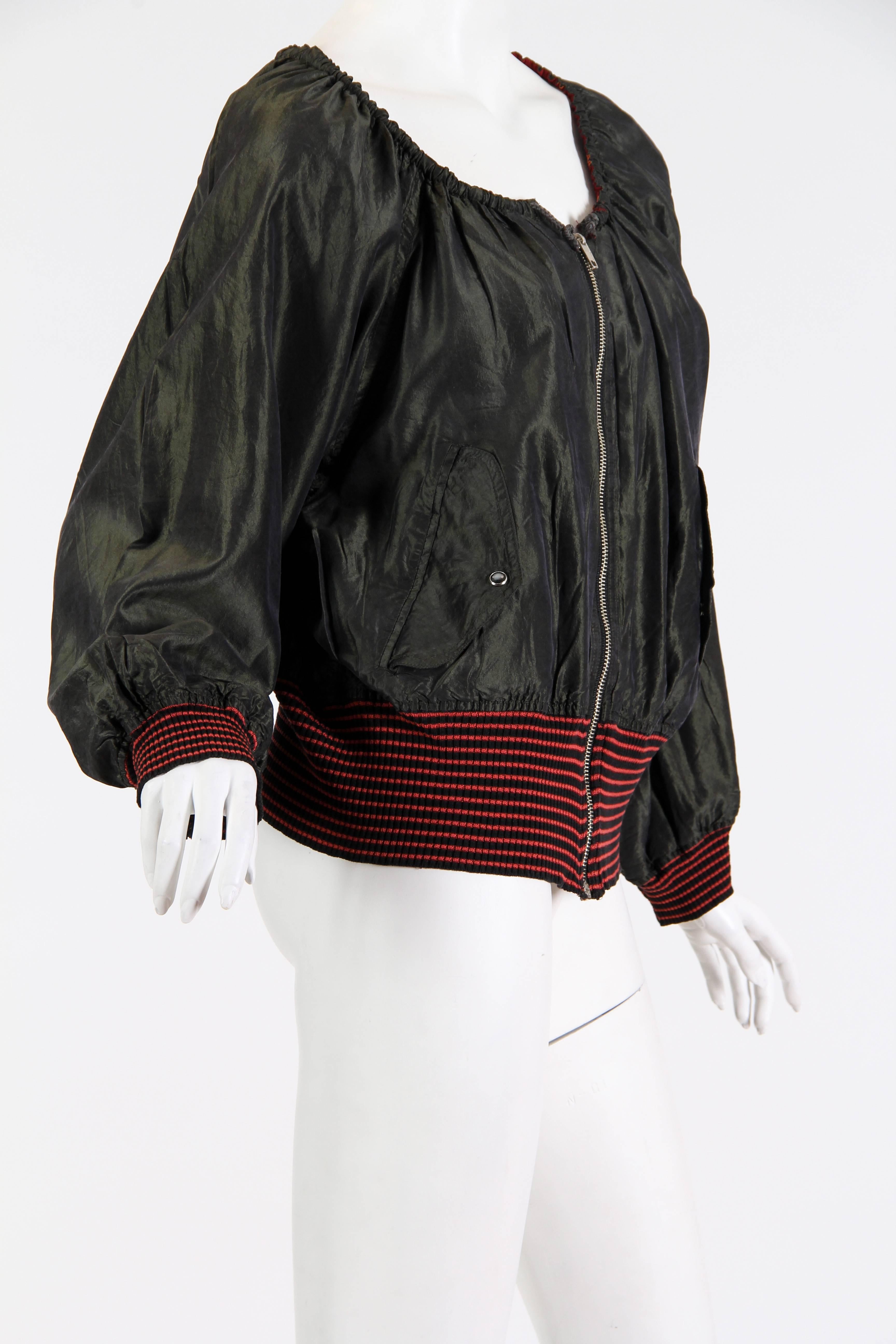 Reversible Polka Dot Jean Paul Gaultier Military Bomber Jacket In Excellent Condition In New York, NY