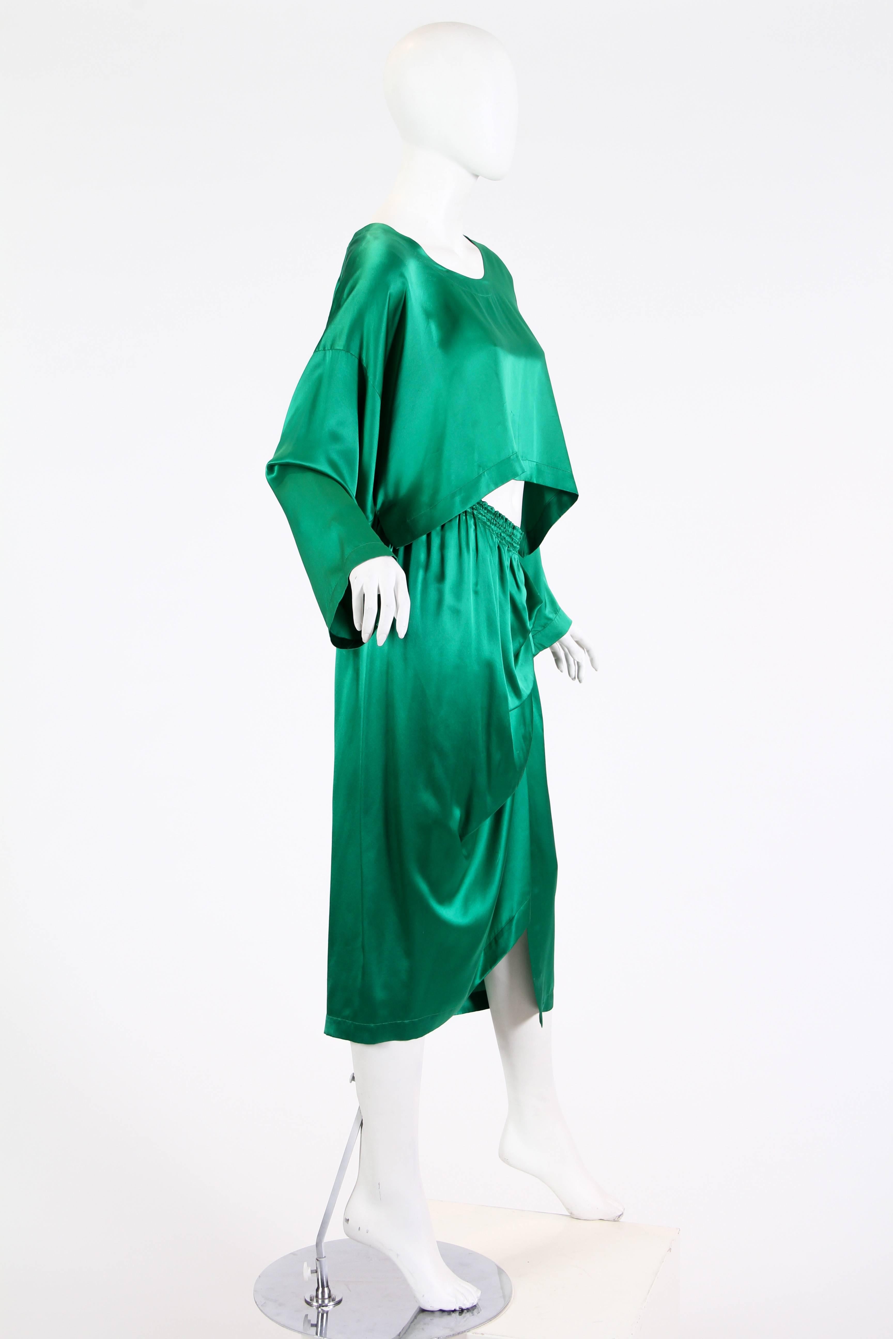 Chic Patrick Kelly pajama skirt set right on trend with all the runways. Patrick Kelly was backed by Pierre Berge and was the toast of Paris for his sadly short cut career of only 5 years. His pieces are very rare and true pieces of fashion history. 