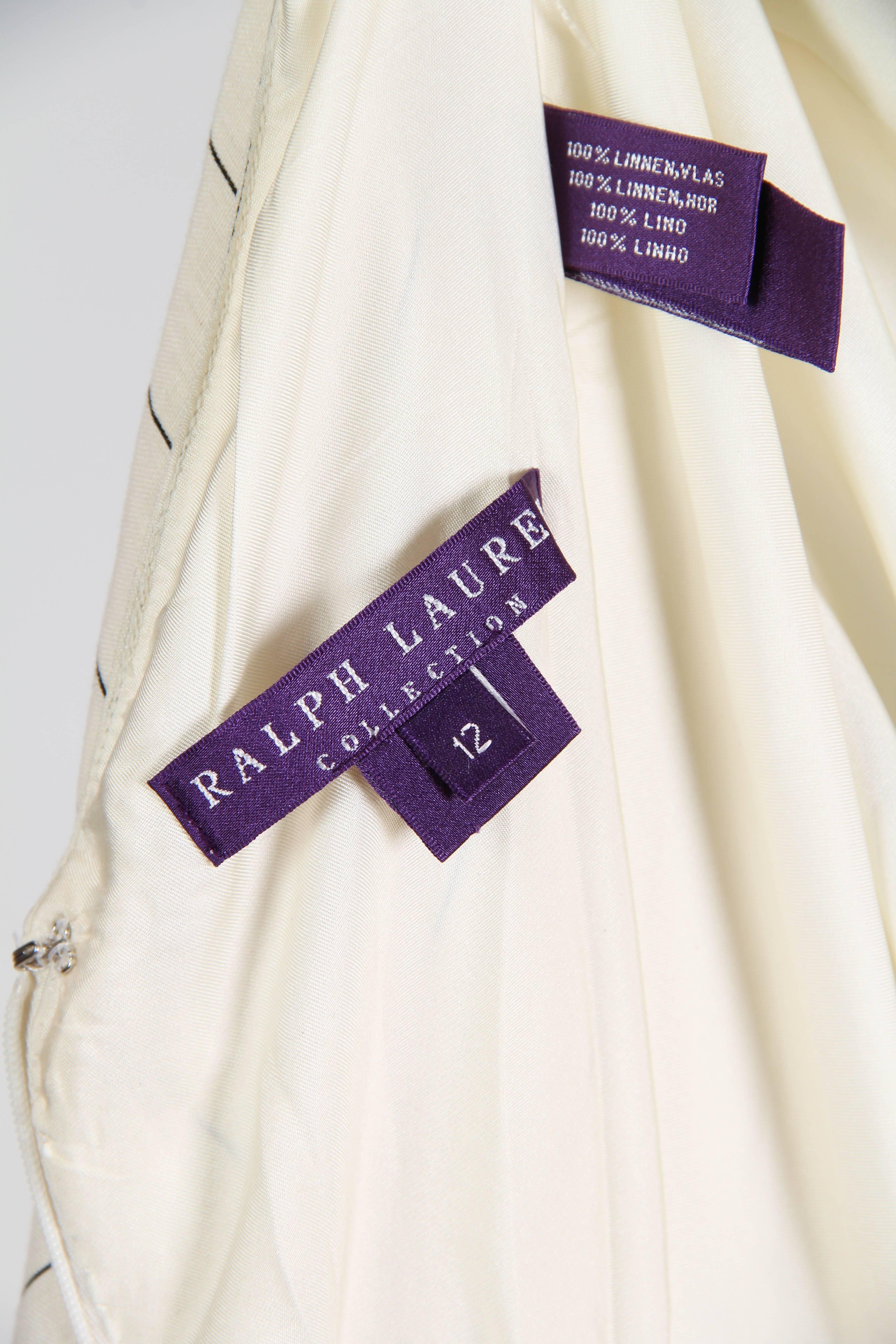 Ralph Lauren Purple Label 1930s Style Bias Cut Linen Dress 3