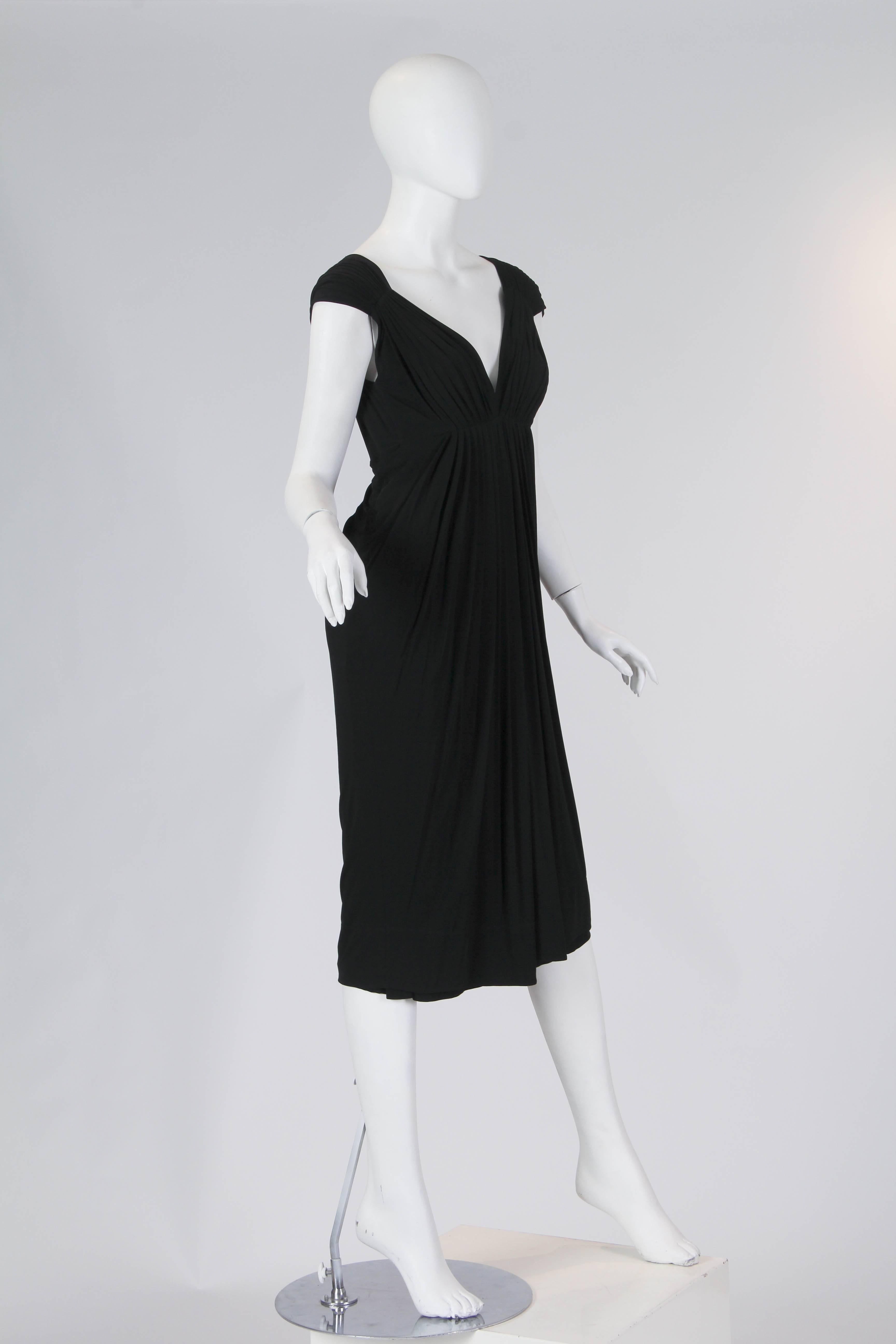 Donna Karan Draped Jersey Dress In Excellent Condition In New York, NY