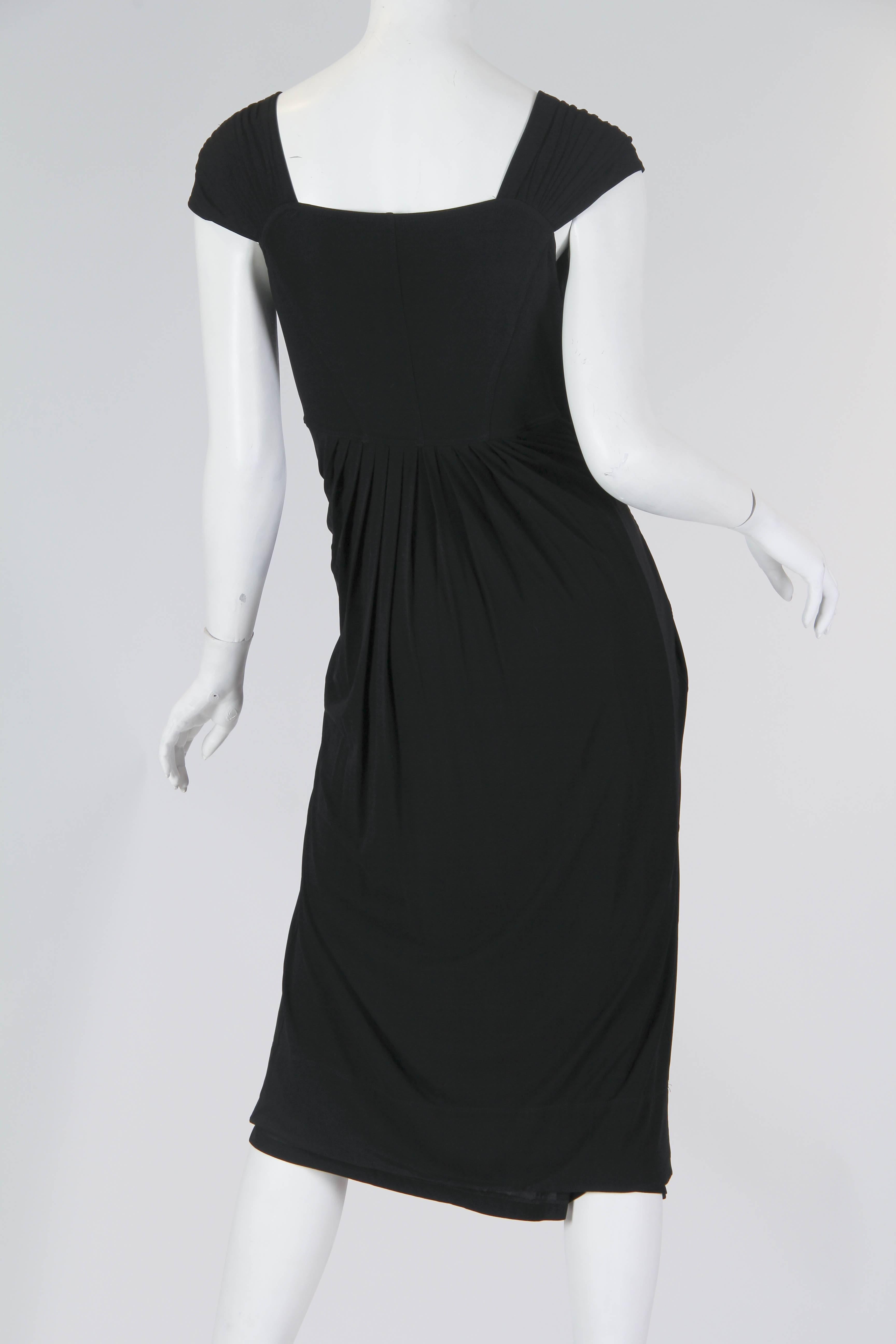 Donna Karan Draped Jersey Dress 2