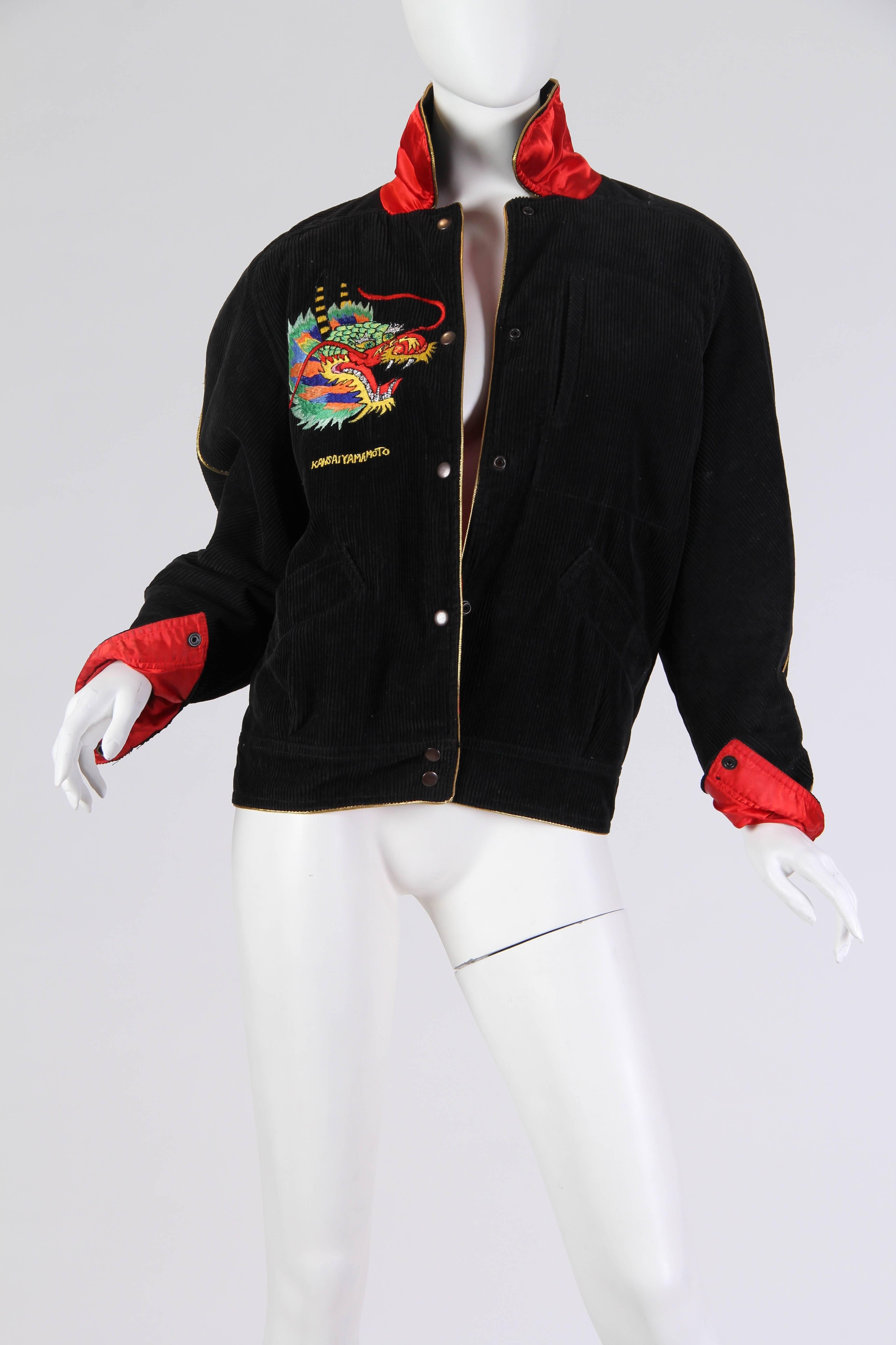 Black 1970s Kansai Yammamoto Bomber Jacket