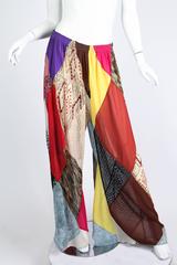 1990s Katherine Hamnett Patchwork Chiffon and Lace Palazzo Pants