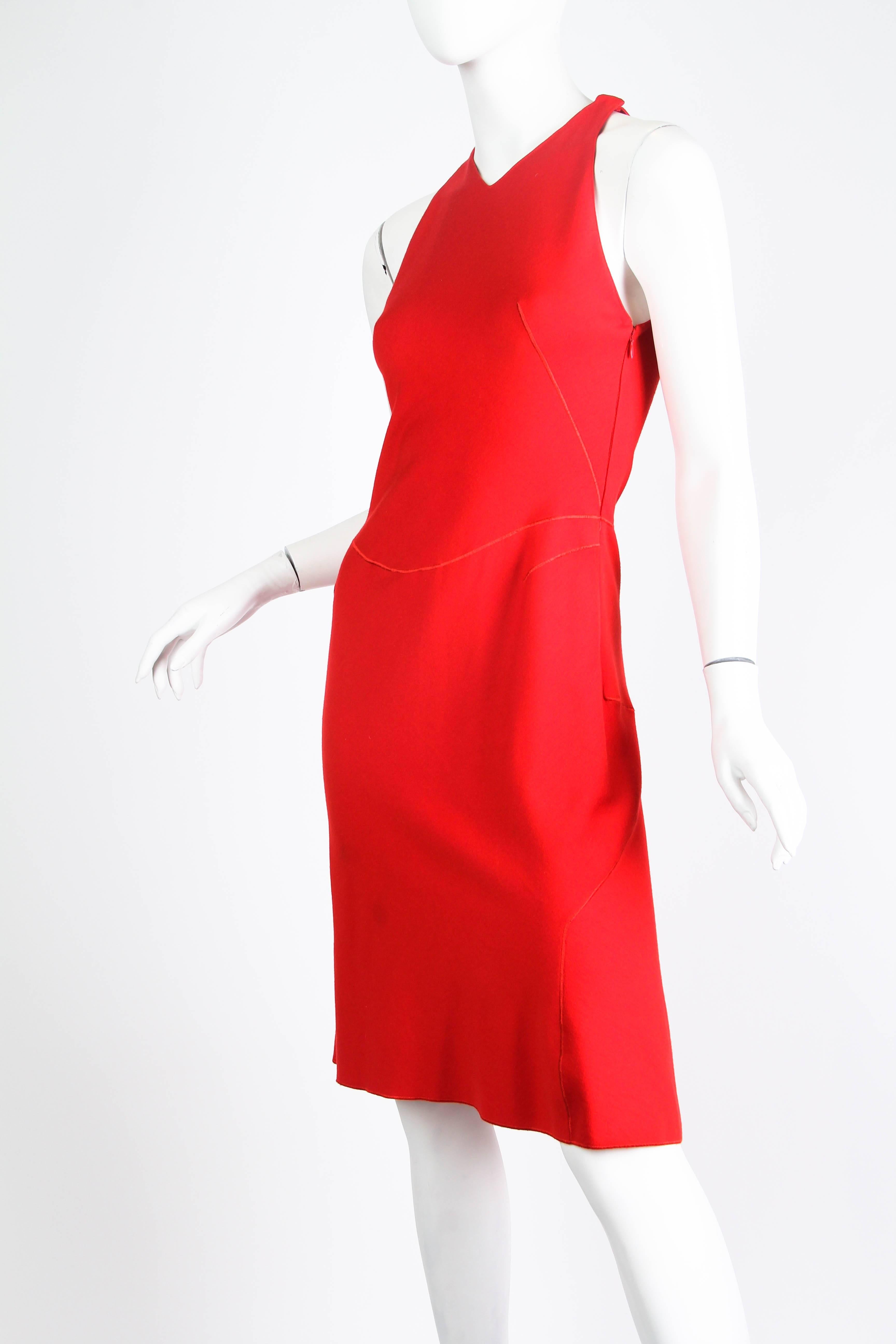 alaia dress red