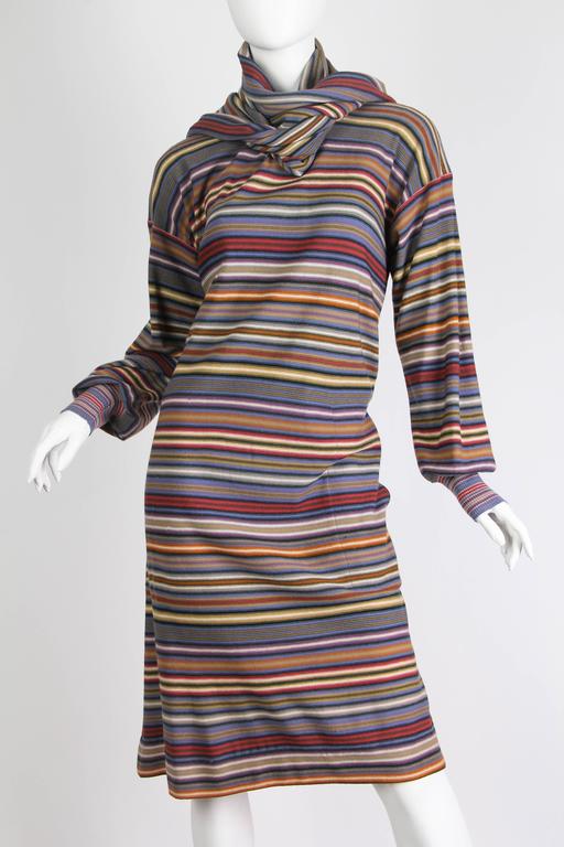 1970s Vivid Striped Knit Missoni Dress
