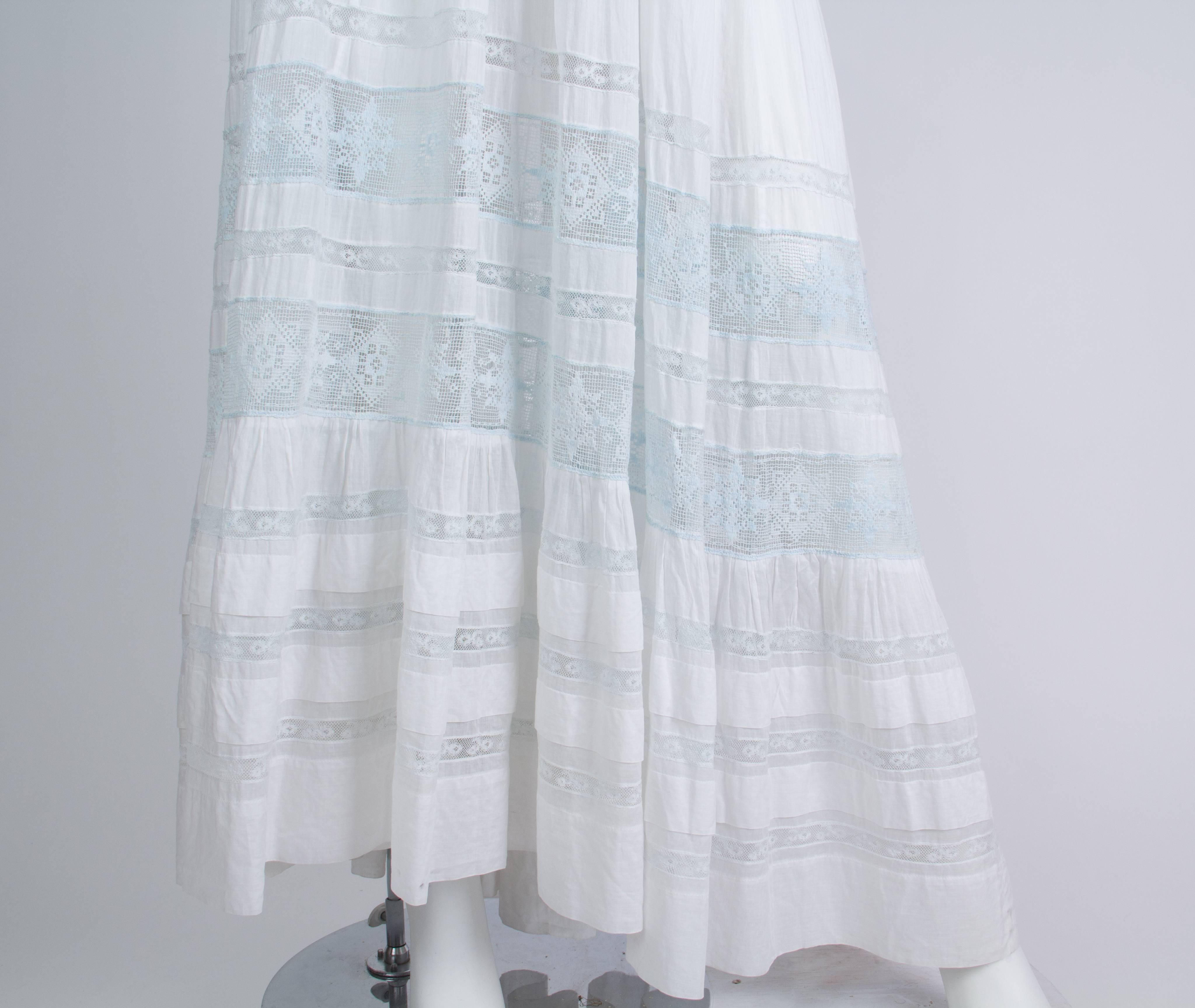 Backless Re-built Edwardian Cotton Lace Tea Dress 2