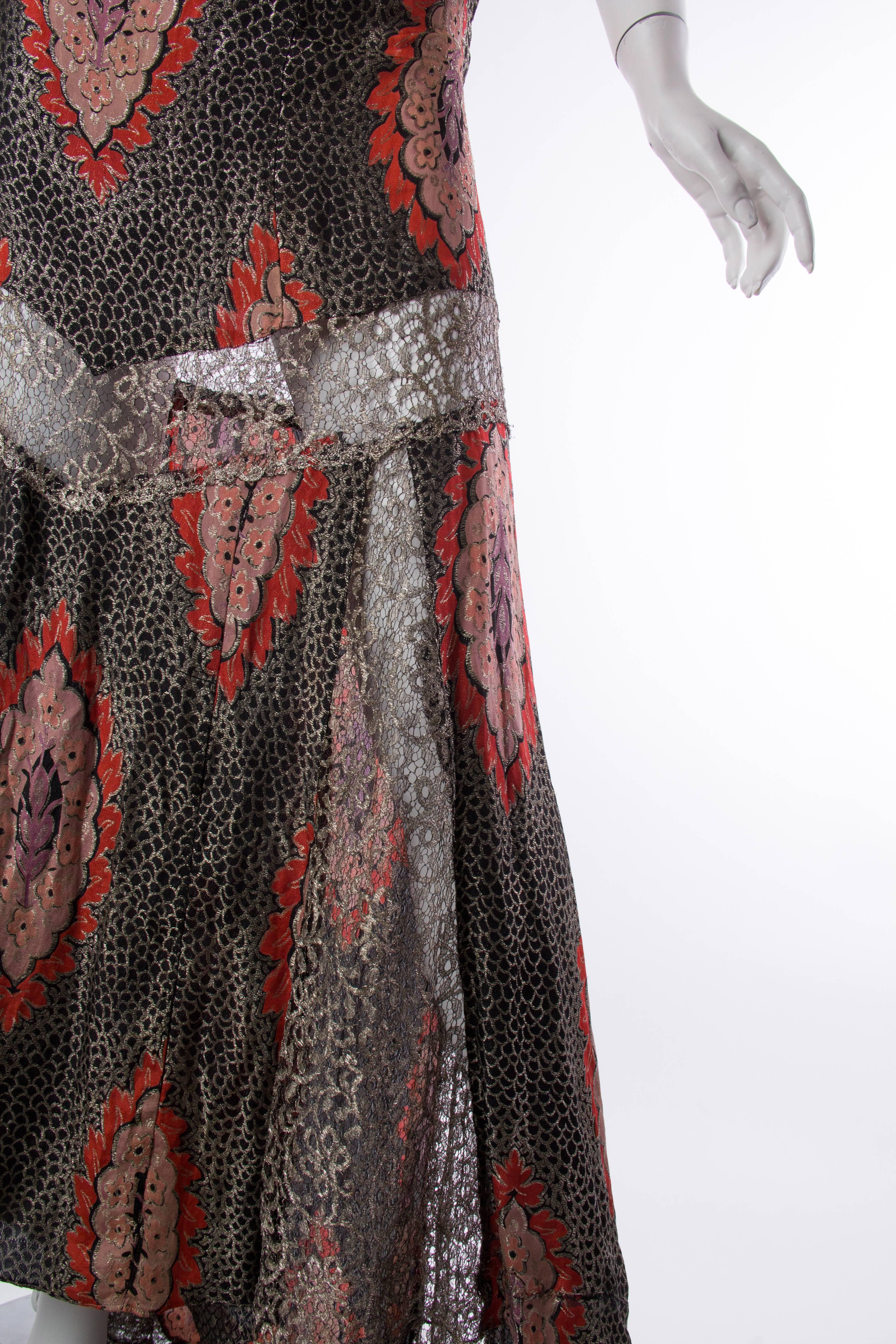 Women's 1930S Silk Blend Lamé Skirt For Sale