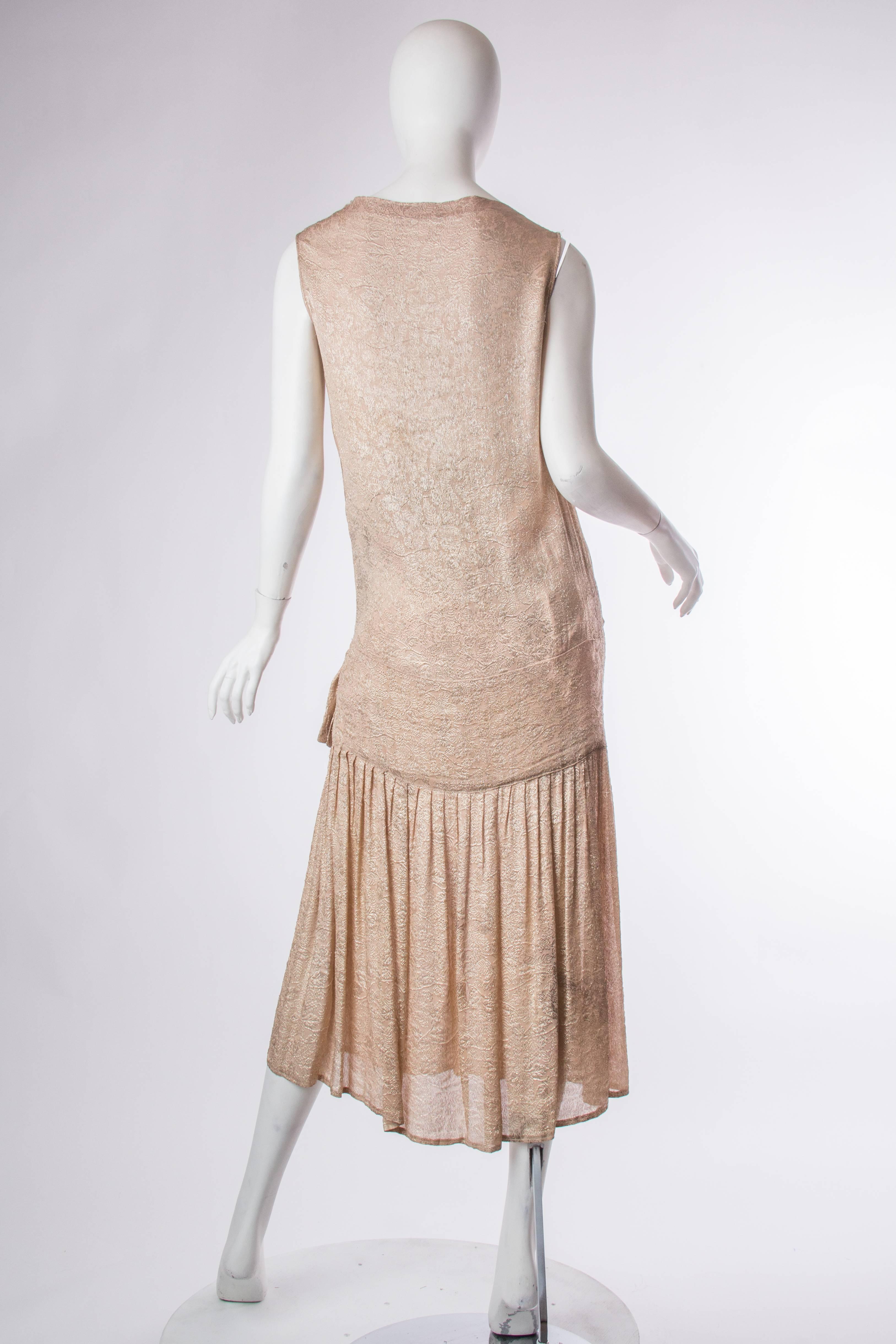 1920s Silk Lamé Dress In Excellent Condition In New York, NY