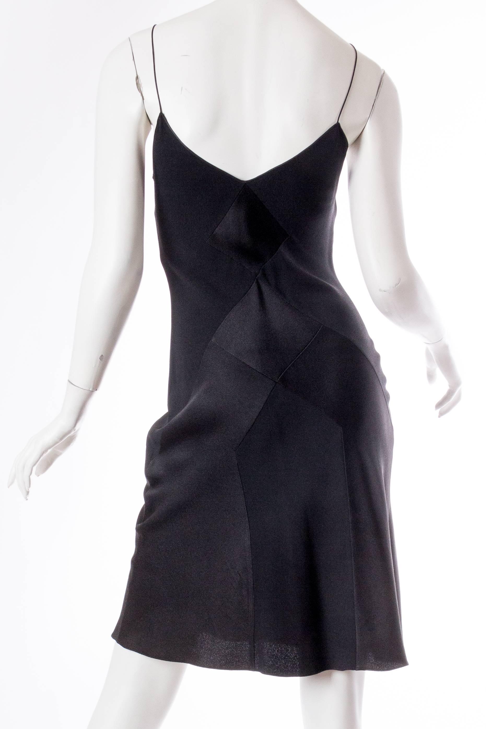 John Galliano Art Deco Seamed Bias Cut Slip Dress In Excellent Condition In New York, NY