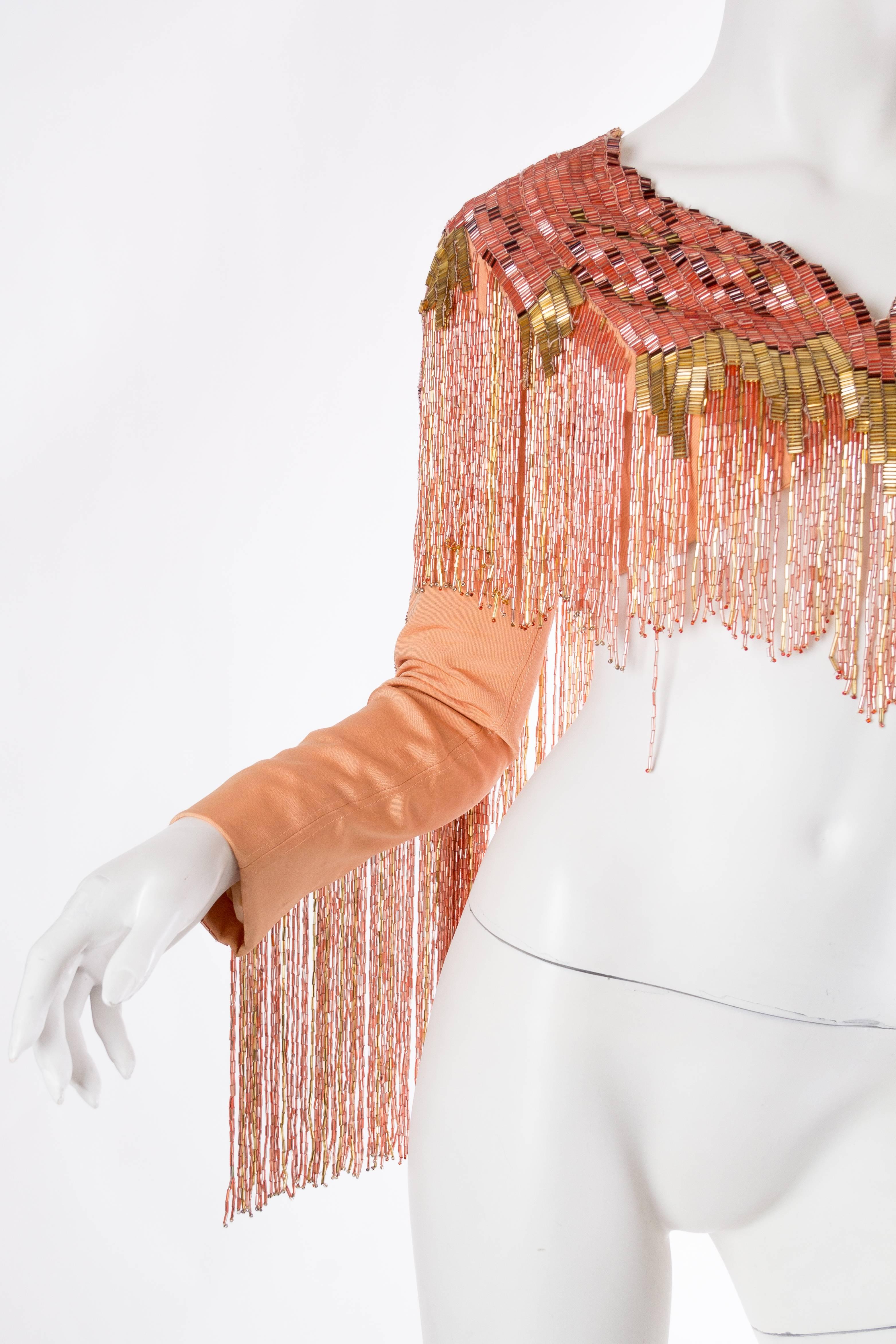 Fantastic Silk Bolero with epic Beaded Fringe 1