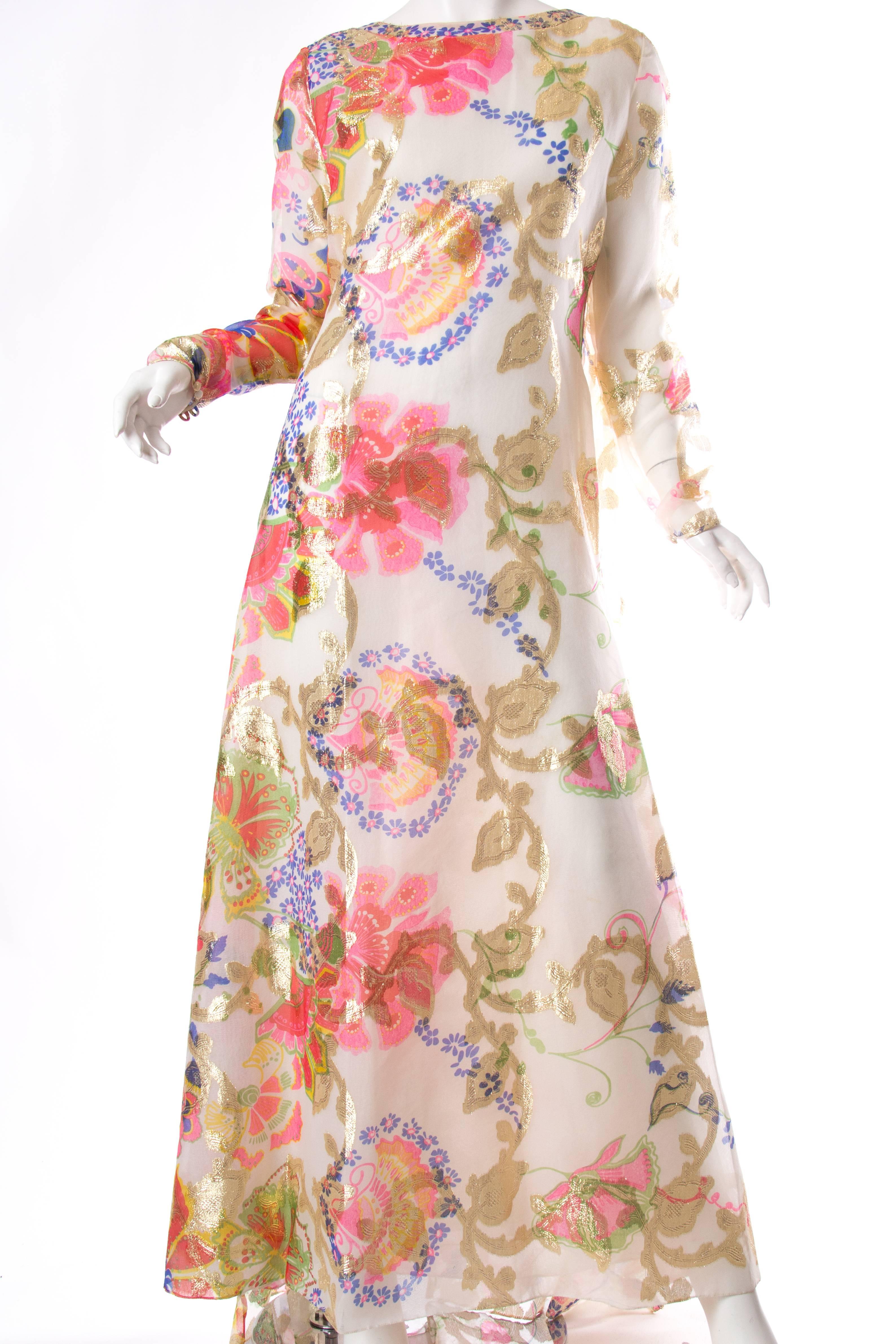 Beige 1960s Tina Lesser Gown with Cape