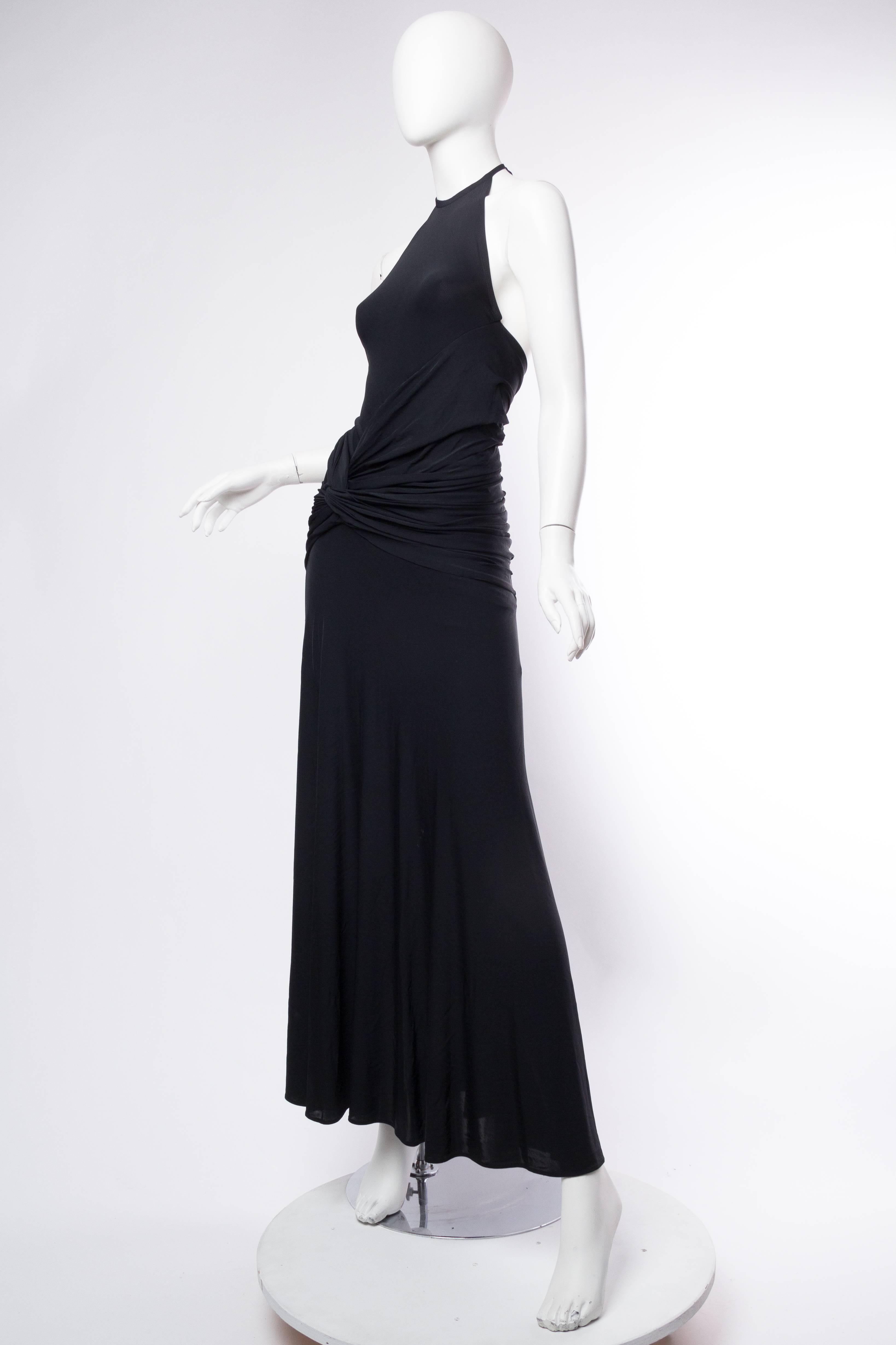 1990s Donna Karan Jersey Backless Gown 1