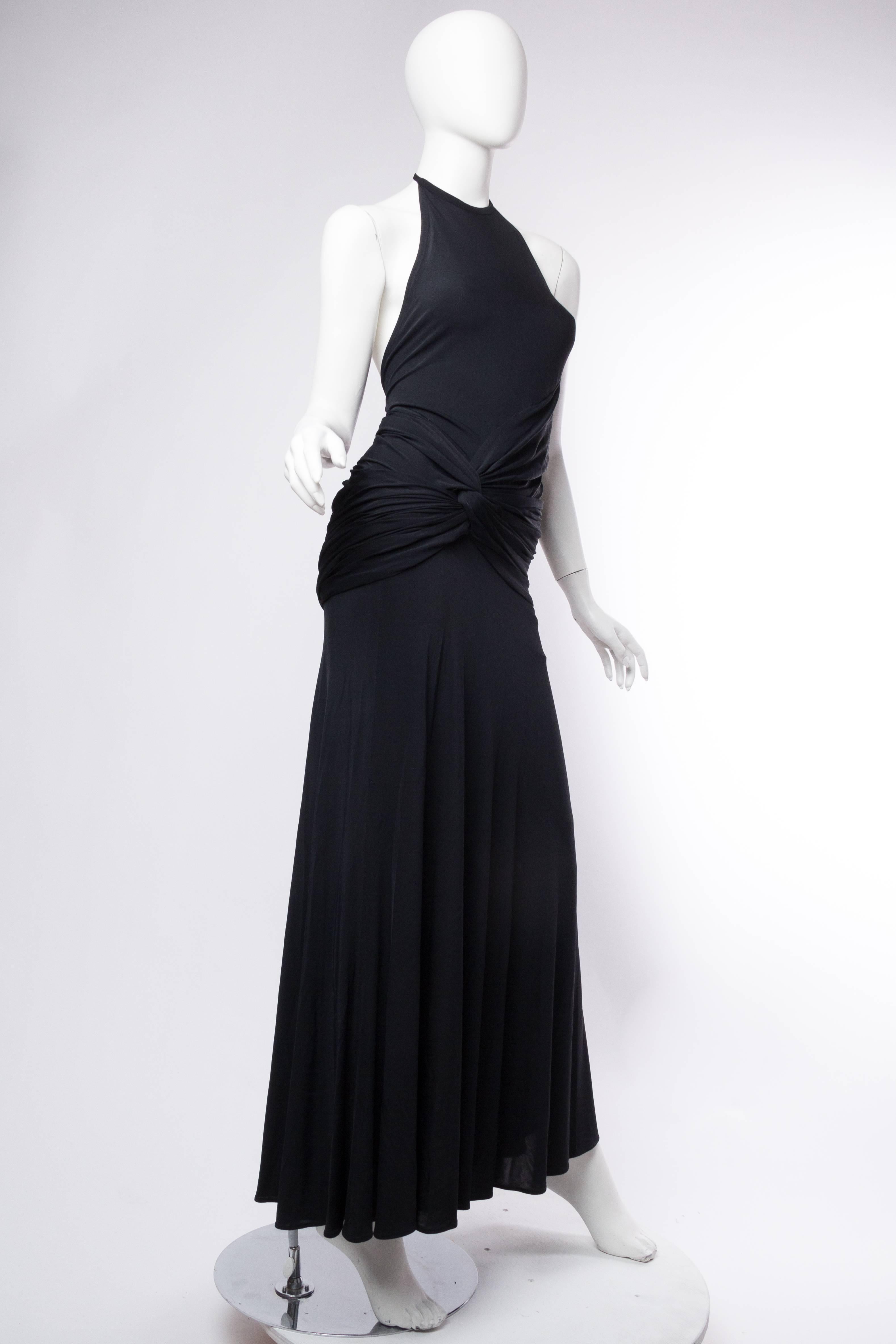 1990s Donna Karan Jersey Backless Gown In Excellent Condition In New York, NY