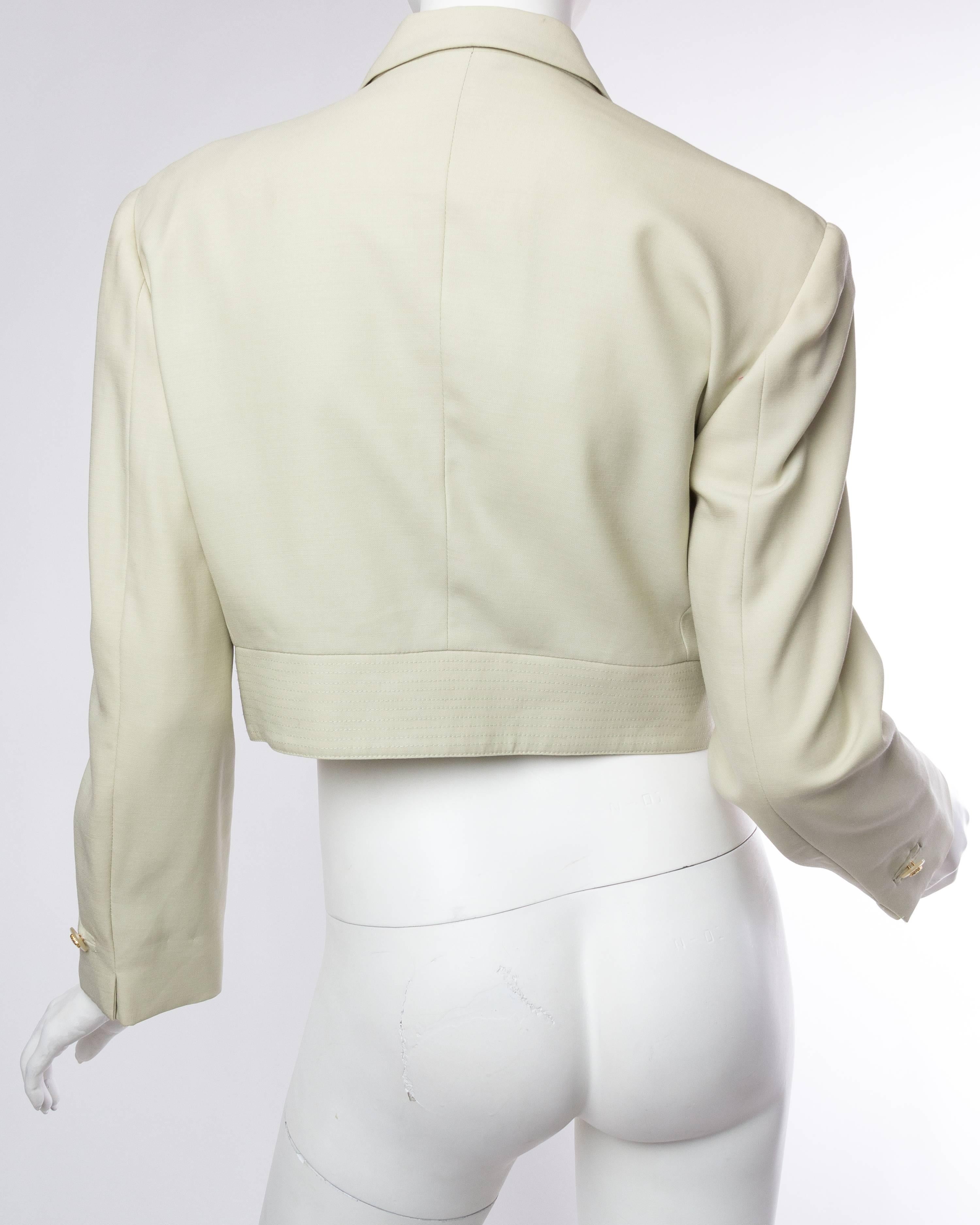 Women's Gianni Versace Couture Pastel Medusa Button Jacket