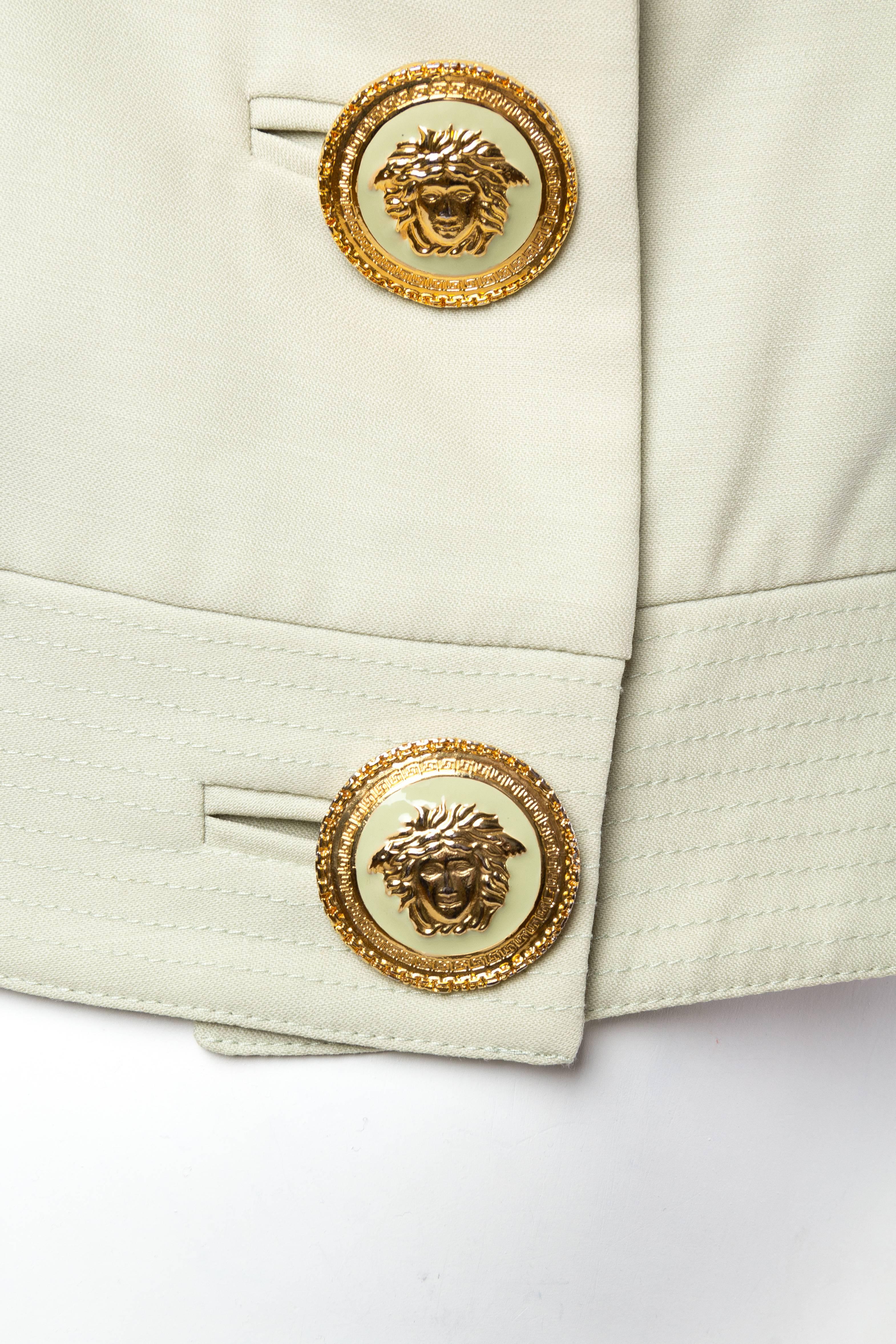 Gianni Versace Couture Pastel Medusa Button Jacket 1