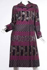 1960s Mr Blackwell Damask Evening Opera Coat