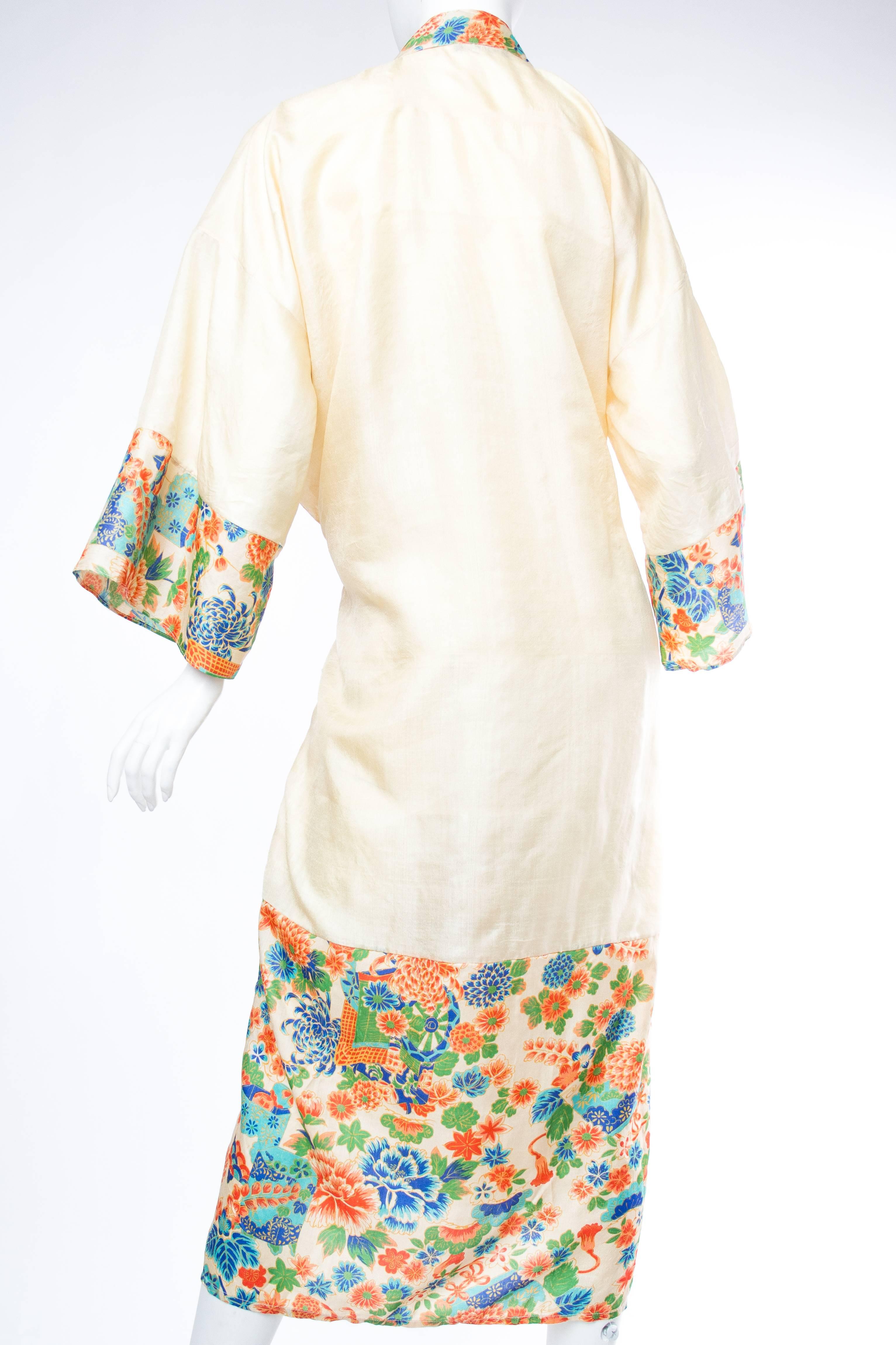 Women's 1920s Silk Dressing Kimono