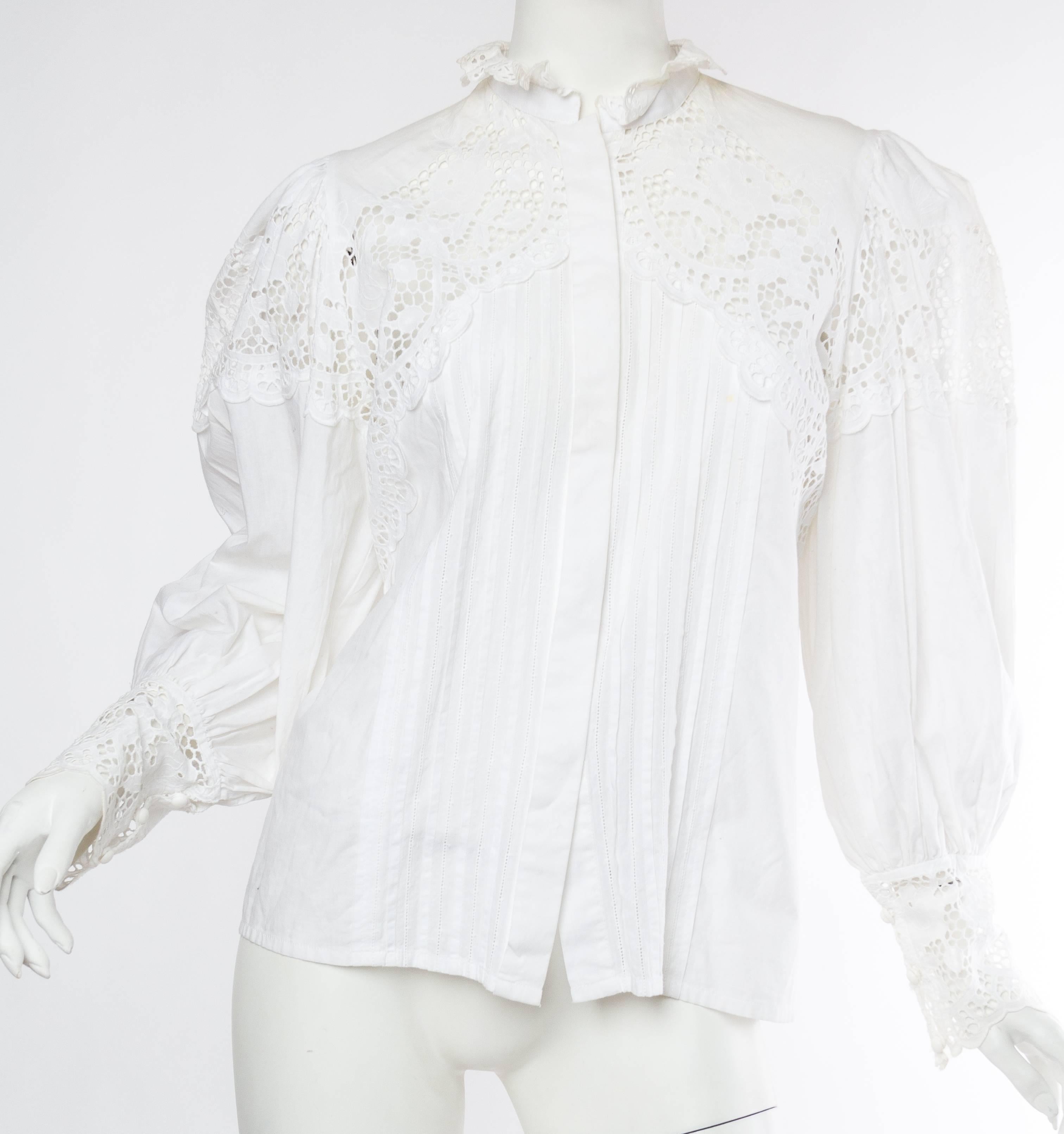 1970s Victorian style Lace Blouse In Excellent Condition In New York, NY